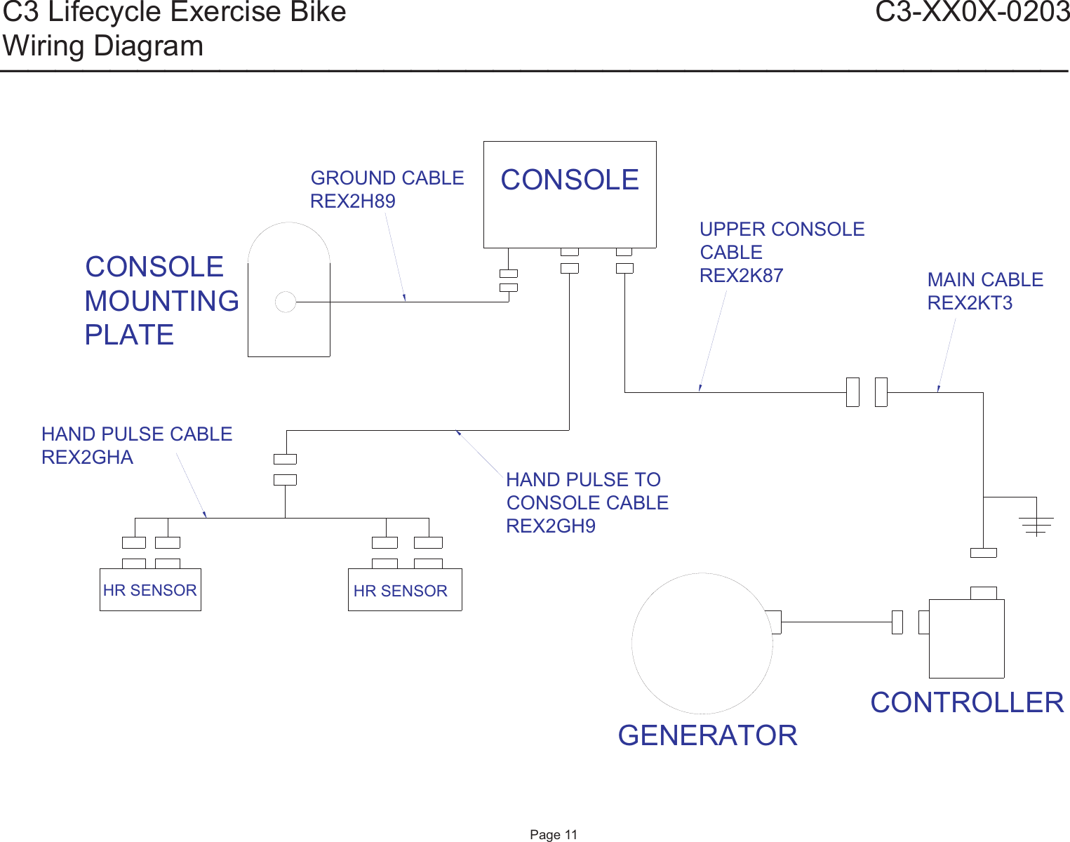 Page 11 of 11 - Life-Fitness Life-Fitness-C3-Lifecycle-Exercise-Bike-C3-Xxox-0203-Users-Manual- C3-0203 Parts List  Life-fitness-c3-lifecycle-exercise-bike-c3-xxox-0203-users-manual