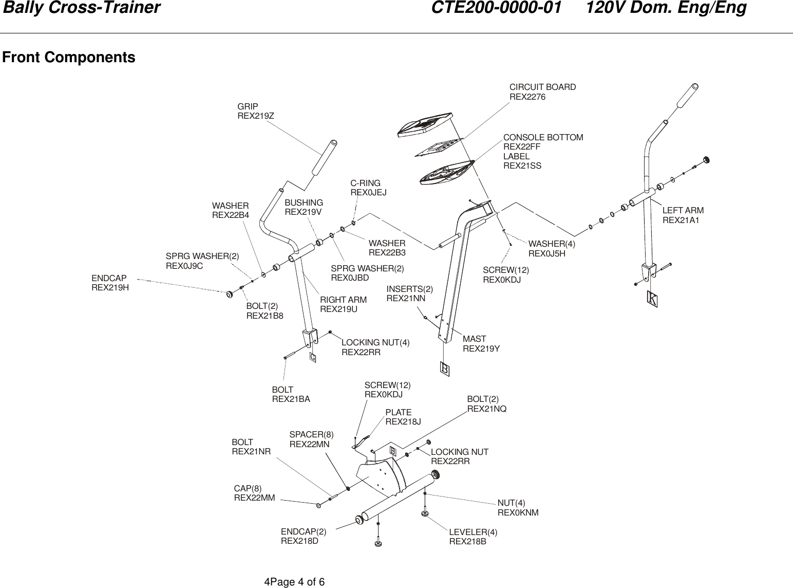 Page 4 of 6 - Life-Fitness Life-Fitness-Cte200-0000-01-Users-Manual- CT9500 Cross-Trainer  CT95-0100-17 Life-fitness-cte200-0000-01-users-manual