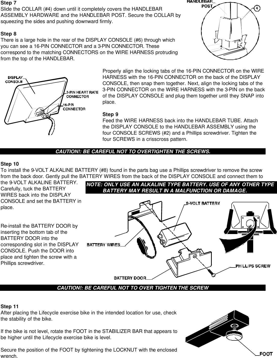 Page 7 of 8 - Life-Fitness Life-Fitness-Exercise-Bike-Lifecycle-9100-Users-Manual- 49b00200  Life-fitness-exercise-bike-lifecycle-9100-users-manual