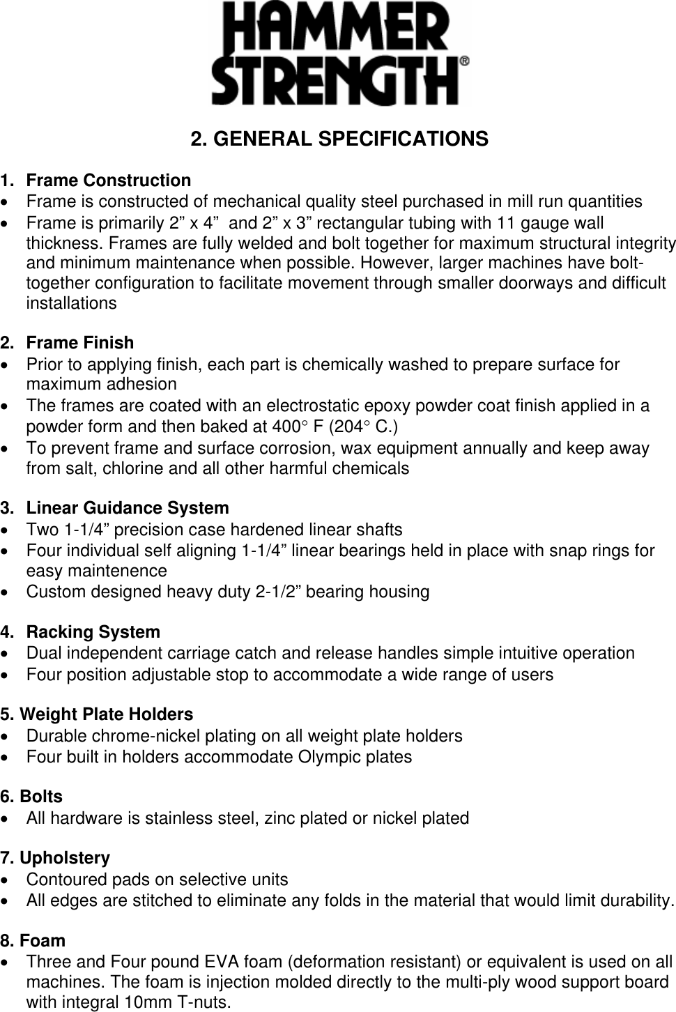 Page 7 of 11 - Life-Fitness Life-Fitness-Hammer-Strength-Linear-Leg-Press-Users-Manual- The Smith Machine Comes Disassembled In A Large Packing Crate  Life-fitness-hammer-strength-linear-leg-press-users-manual