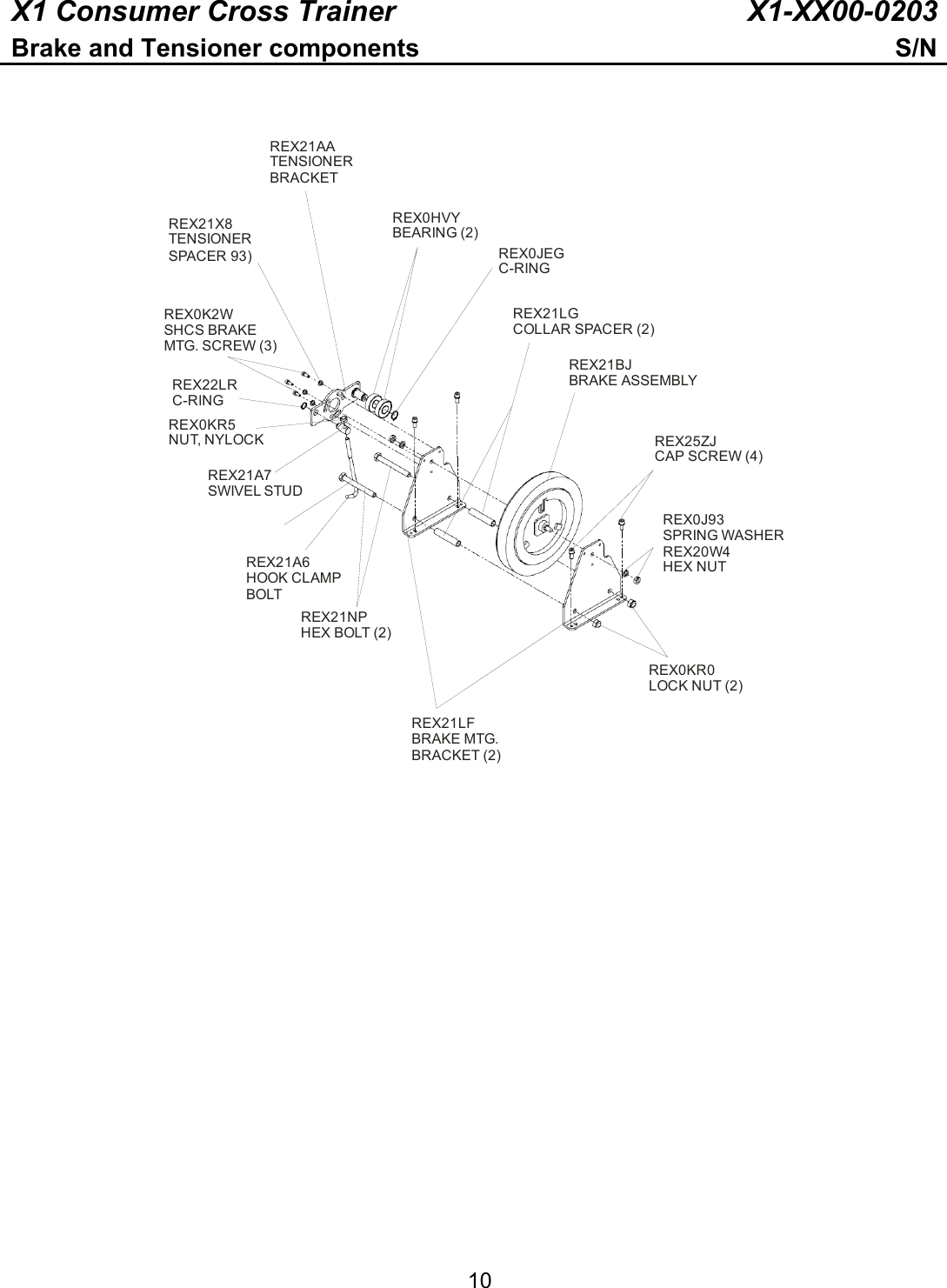 Page 10 of 12 - Life-Fitness Life-Fitness-Lifefitness-X1-Consumer-Cross-Trainer-X1-Xx00-0203-Users-Manual- CT9500 Cross-Trainer  CT95-0100-17 Life-fitness-lifefitness-x1-consumer-cross-trainer-x1-xx00-0203-users-manual