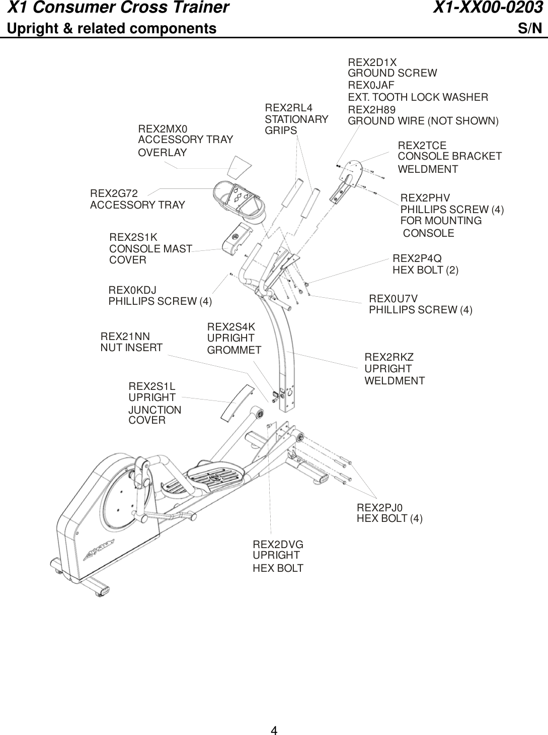 Page 4 of 12 - Life-Fitness Life-Fitness-Lifefitness-X1-Consumer-Cross-Trainer-X1-Xx00-0203-Users-Manual- CT9500 Cross-Trainer  CT95-0100-17 Life-fitness-lifefitness-x1-consumer-cross-trainer-x1-xx00-0203-users-manual