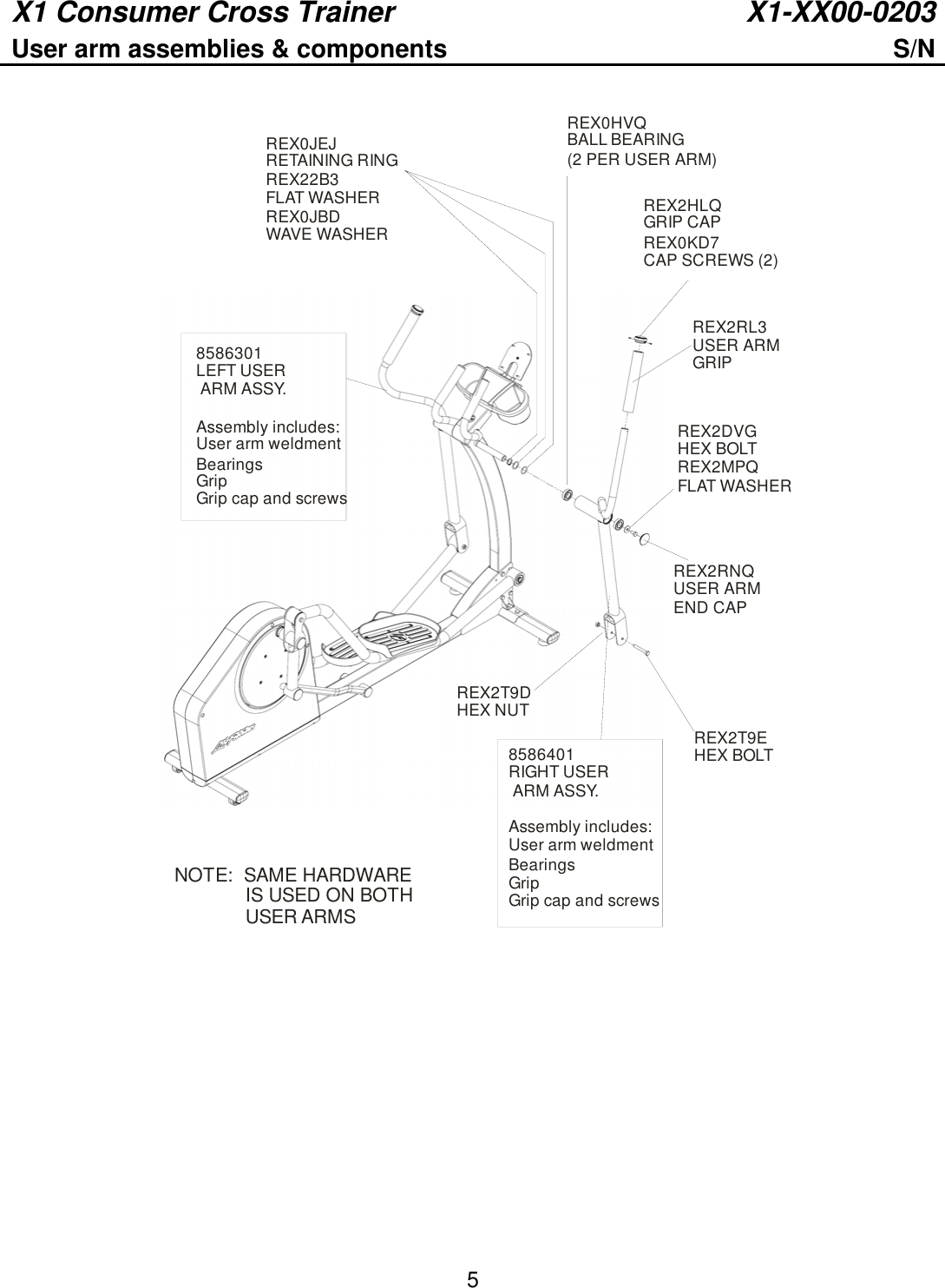 Page 5 of 12 - Life-Fitness Life-Fitness-Lifefitness-X1-Consumer-Cross-Trainer-X1-Xx00-0203-Users-Manual- CT9500 Cross-Trainer  CT95-0100-17 Life-fitness-lifefitness-x1-consumer-cross-trainer-x1-xx00-0203-users-manual