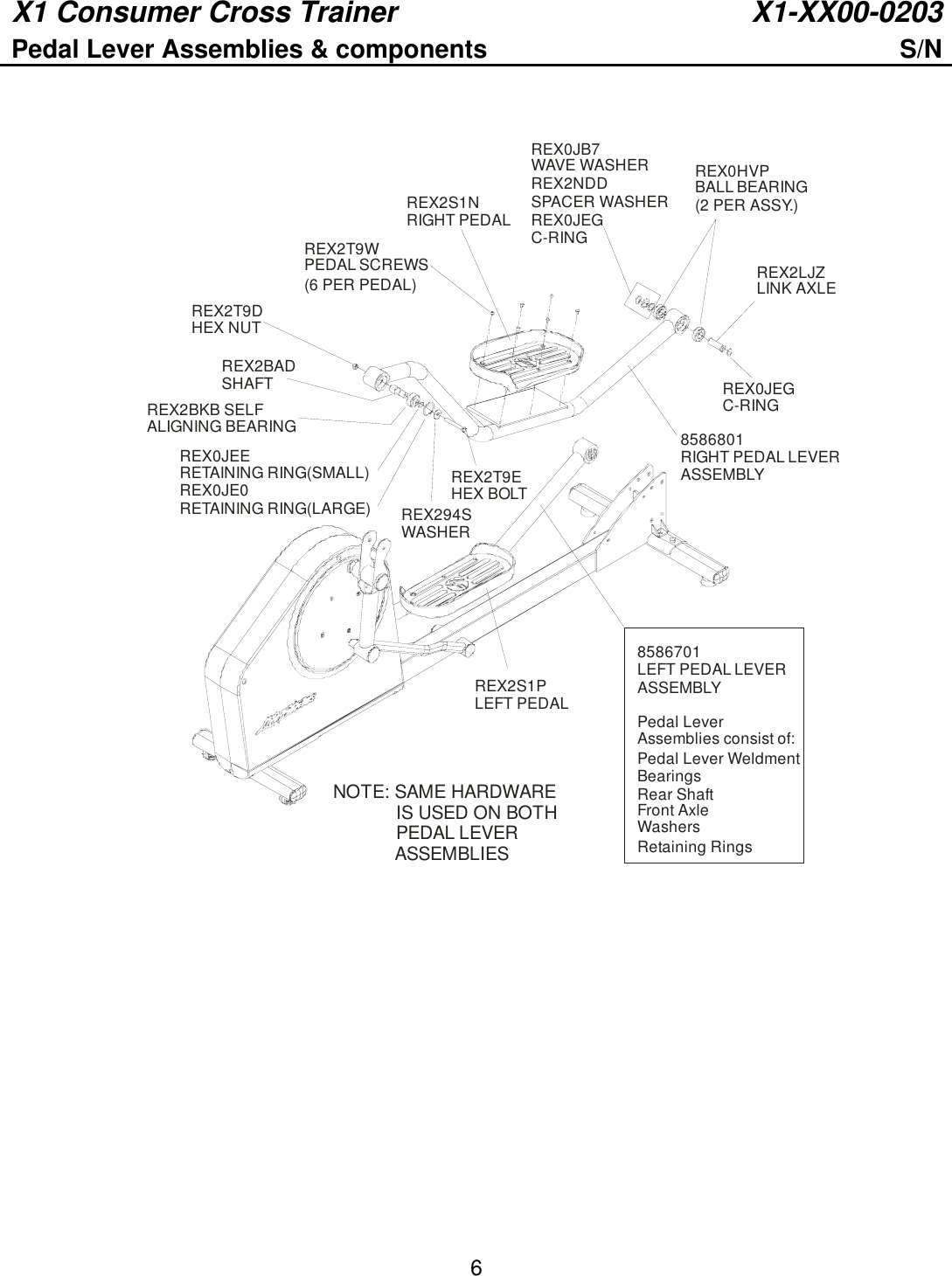 Page 6 of 12 - Life-Fitness Life-Fitness-Lifefitness-X1-Consumer-Cross-Trainer-X1-Xx00-0203-Users-Manual- CT9500 Cross-Trainer  CT95-0100-17 Life-fitness-lifefitness-x1-consumer-cross-trainer-x1-xx00-0203-users-manual
