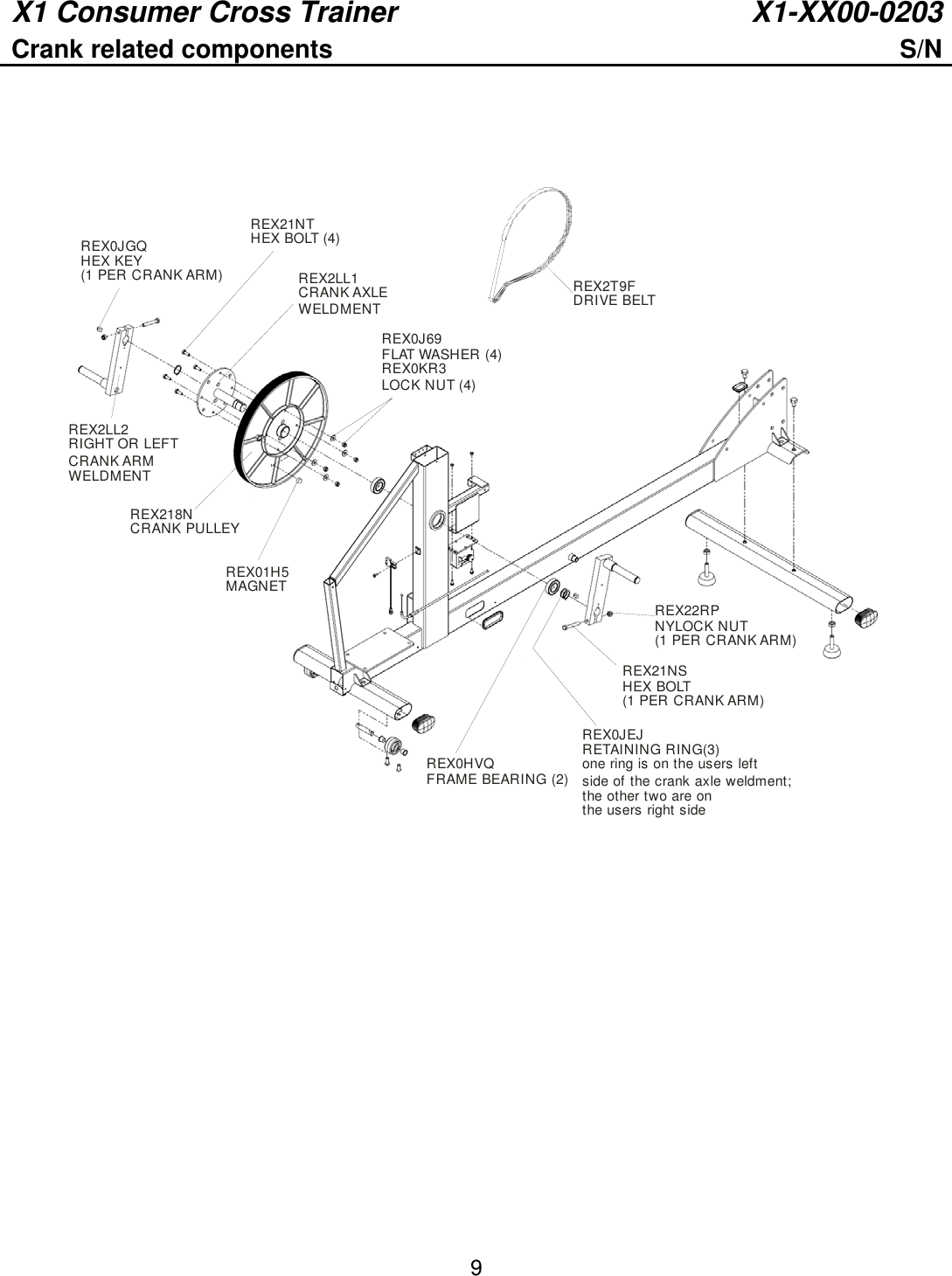 Page 9 of 12 - Life-Fitness Life-Fitness-Lifefitness-X1-Consumer-Cross-Trainer-X1-Xx00-0203-Users-Manual- CT9500 Cross-Trainer  CT95-0100-17 Life-fitness-lifefitness-x1-consumer-cross-trainer-x1-xx00-0203-users-manual