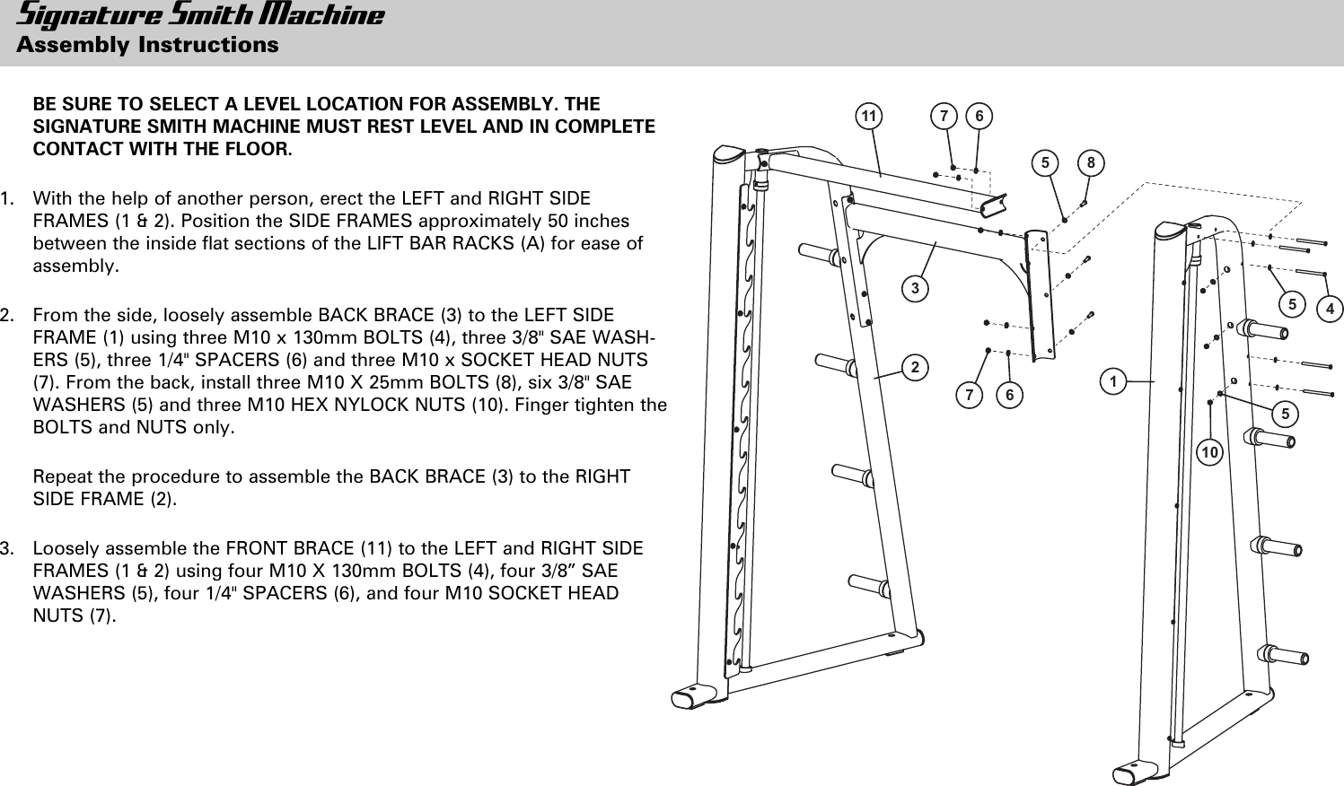 Life Fitness Smith Machine Users Manual SSM_8376701_RevA 1_Owners