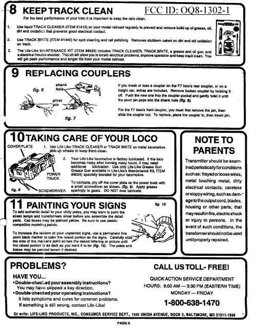 R/C For Model Trains User Manual
