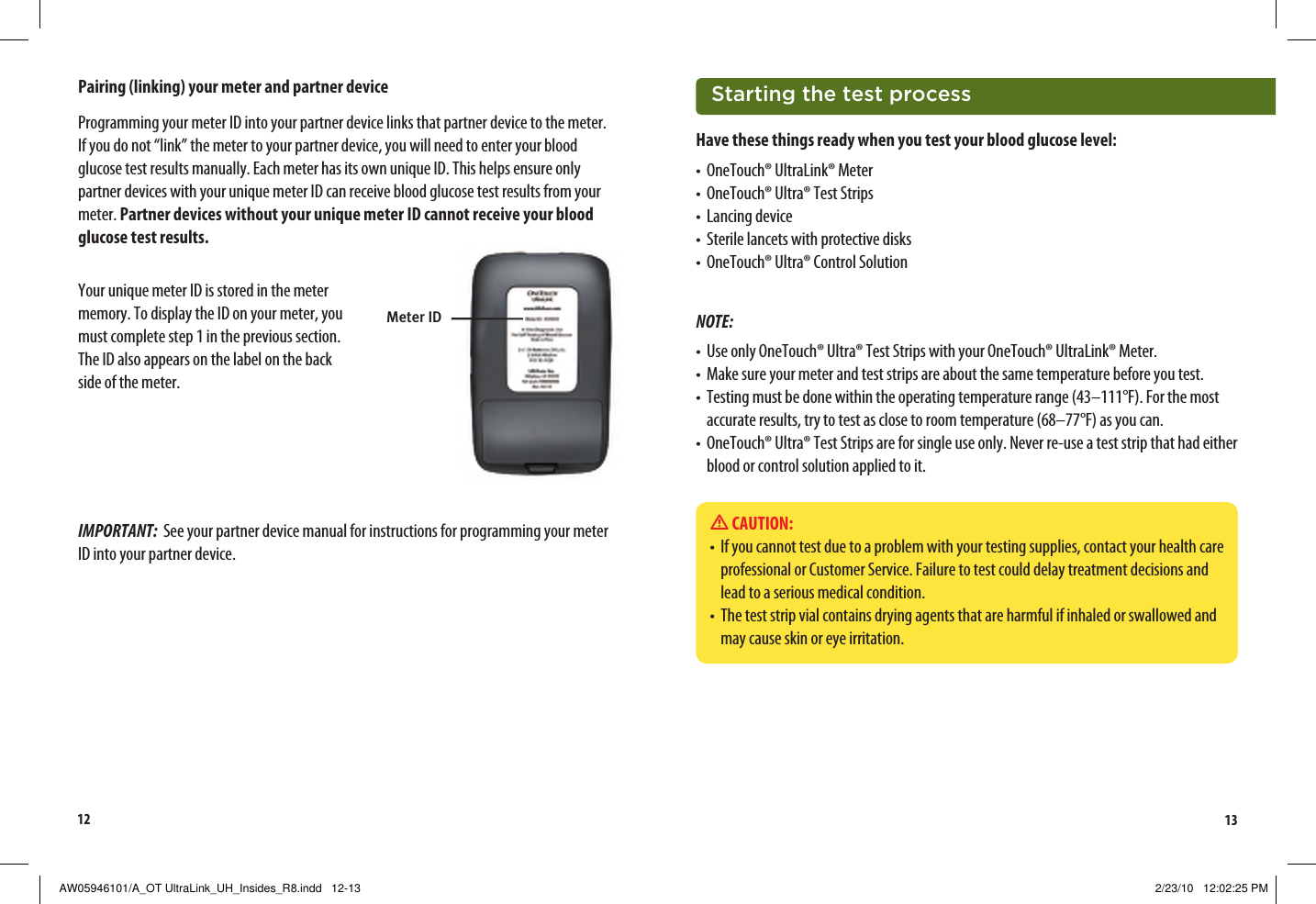 Page 10 of LifeScan B OneTouch UltraLink Blood Glucose Meter User Manual Manual