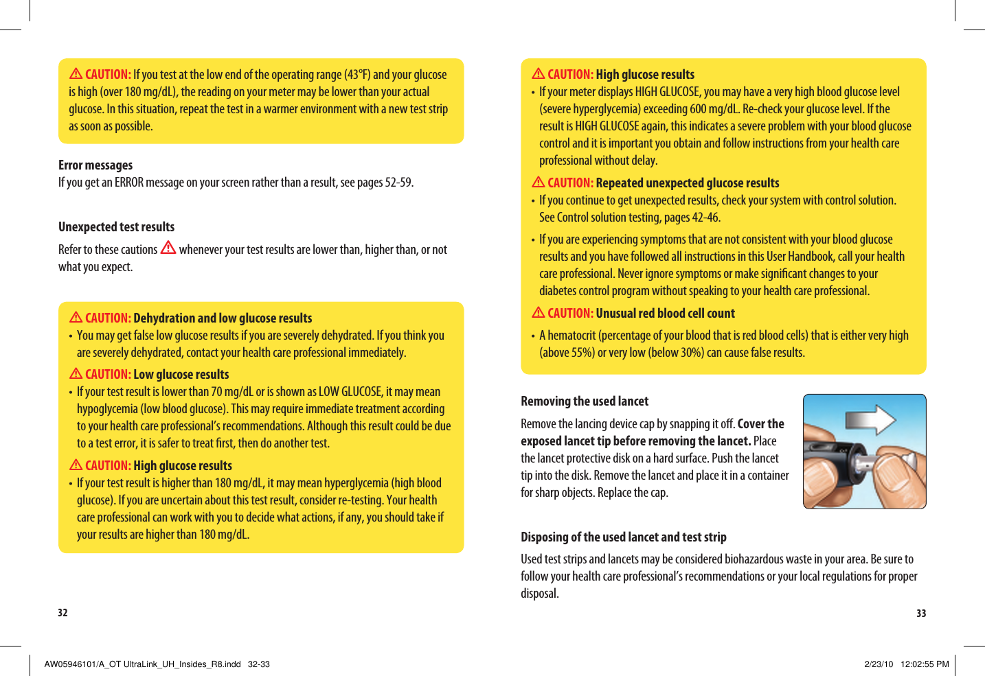 Page 20 of LifeScan B OneTouch UltraLink Blood Glucose Meter User Manual Manual