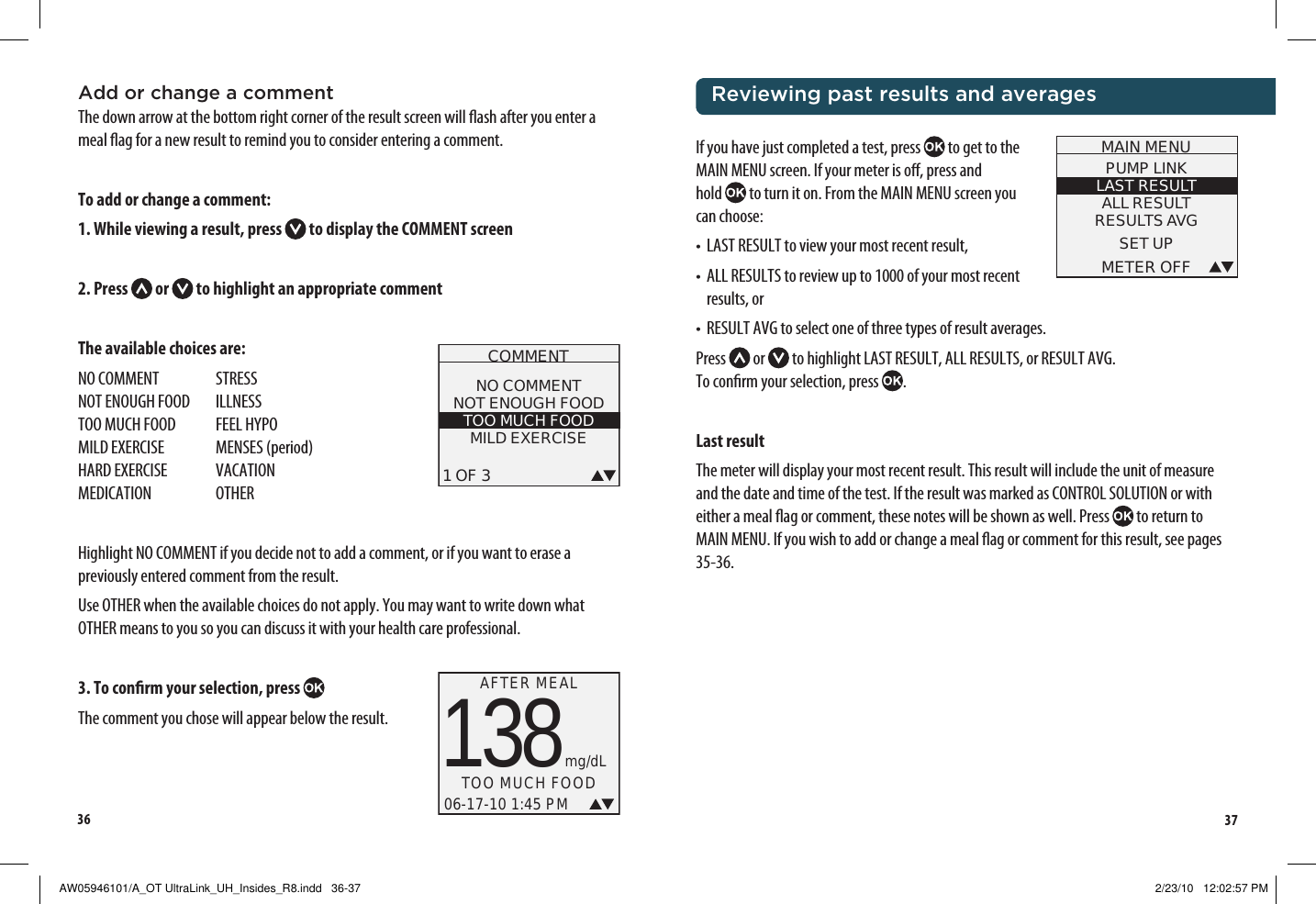 Page 22 of LifeScan B OneTouch UltraLink Blood Glucose Meter User Manual Manual