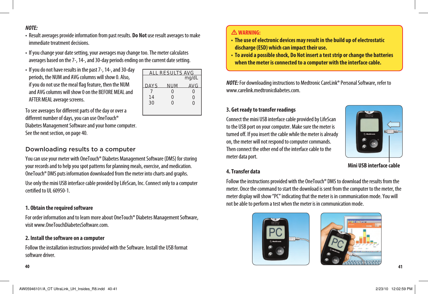 Page 24 of LifeScan B OneTouch UltraLink Blood Glucose Meter User Manual Manual