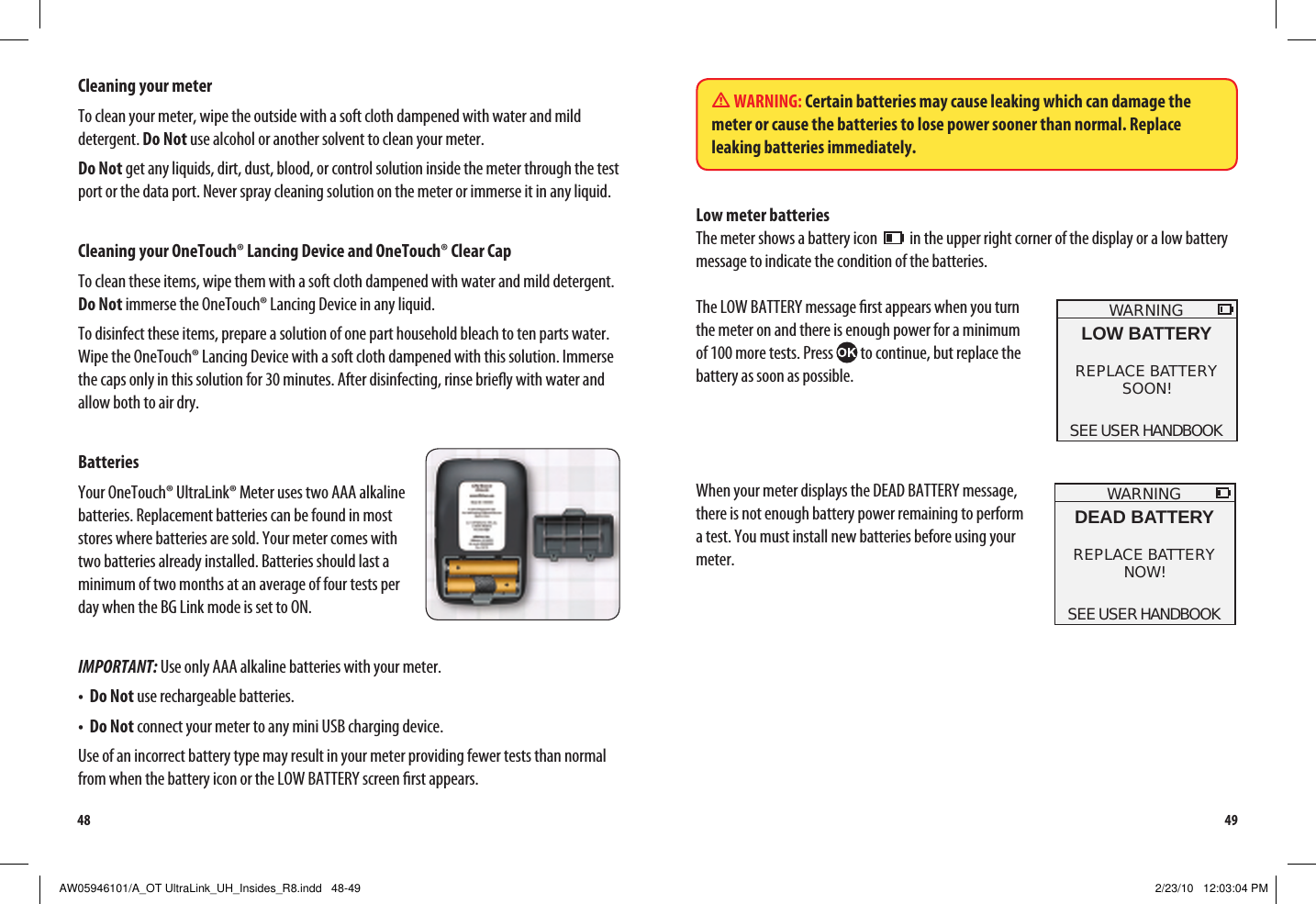 Page 28 of LifeScan B OneTouch UltraLink Blood Glucose Meter User Manual Manual