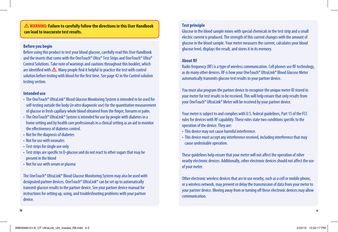 Page 3 of LifeScan B OneTouch UltraLink Blood Glucose Meter User Manual Manual