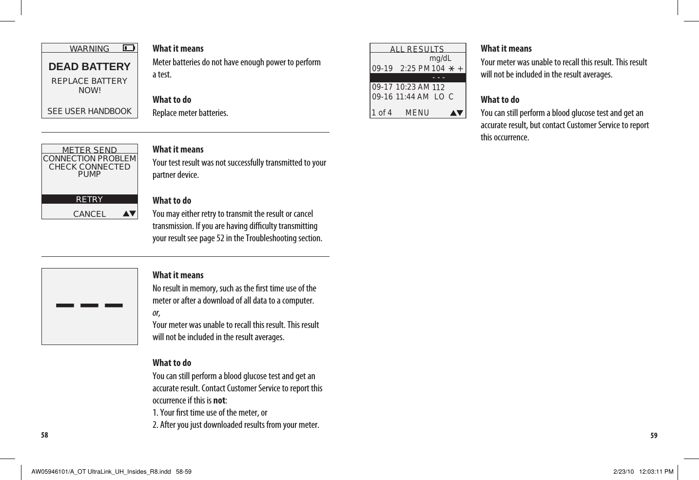 Page 33 of LifeScan B OneTouch UltraLink Blood Glucose Meter User Manual Manual