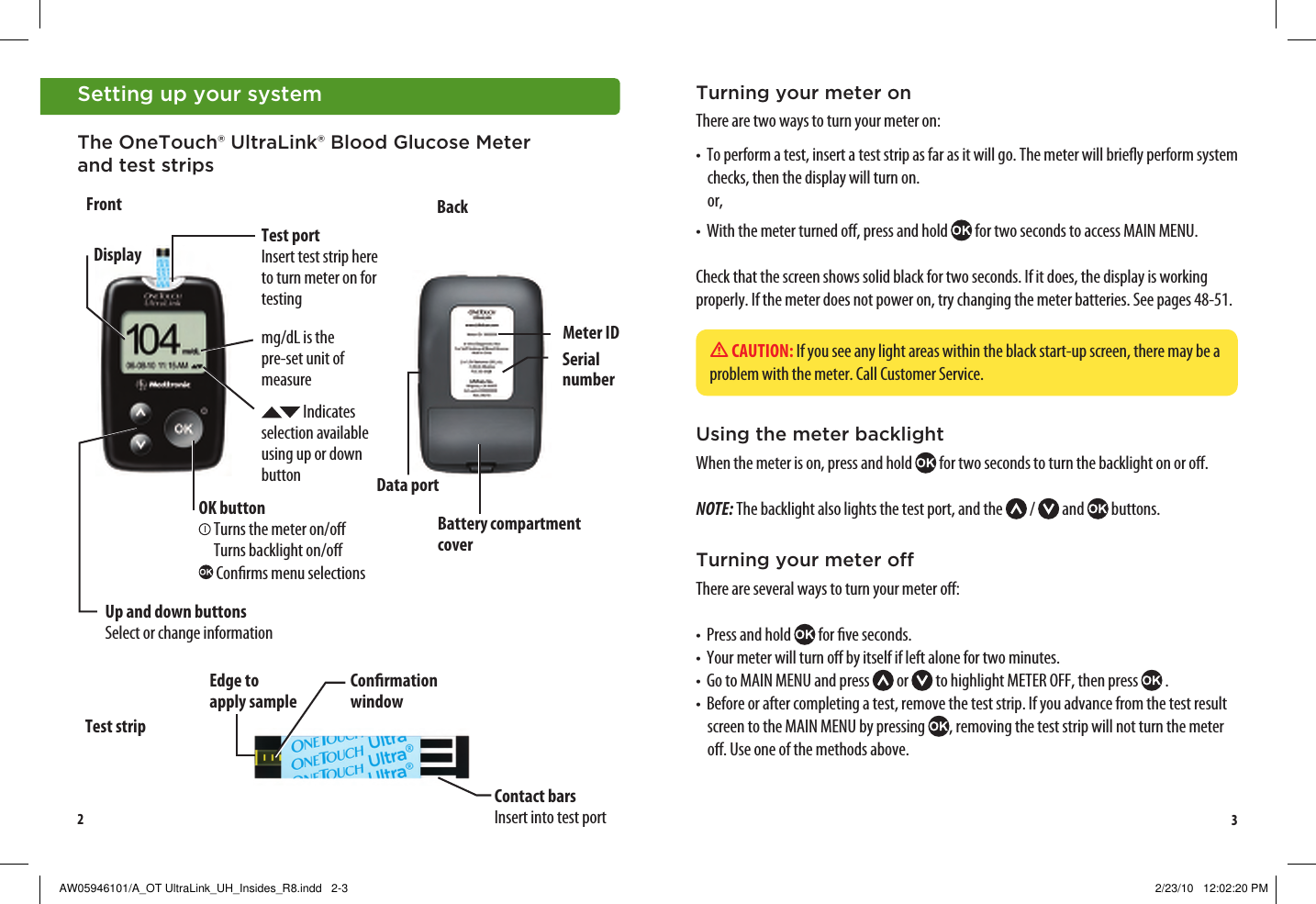 Page 5 of LifeScan B OneTouch UltraLink Blood Glucose Meter User Manual Manual