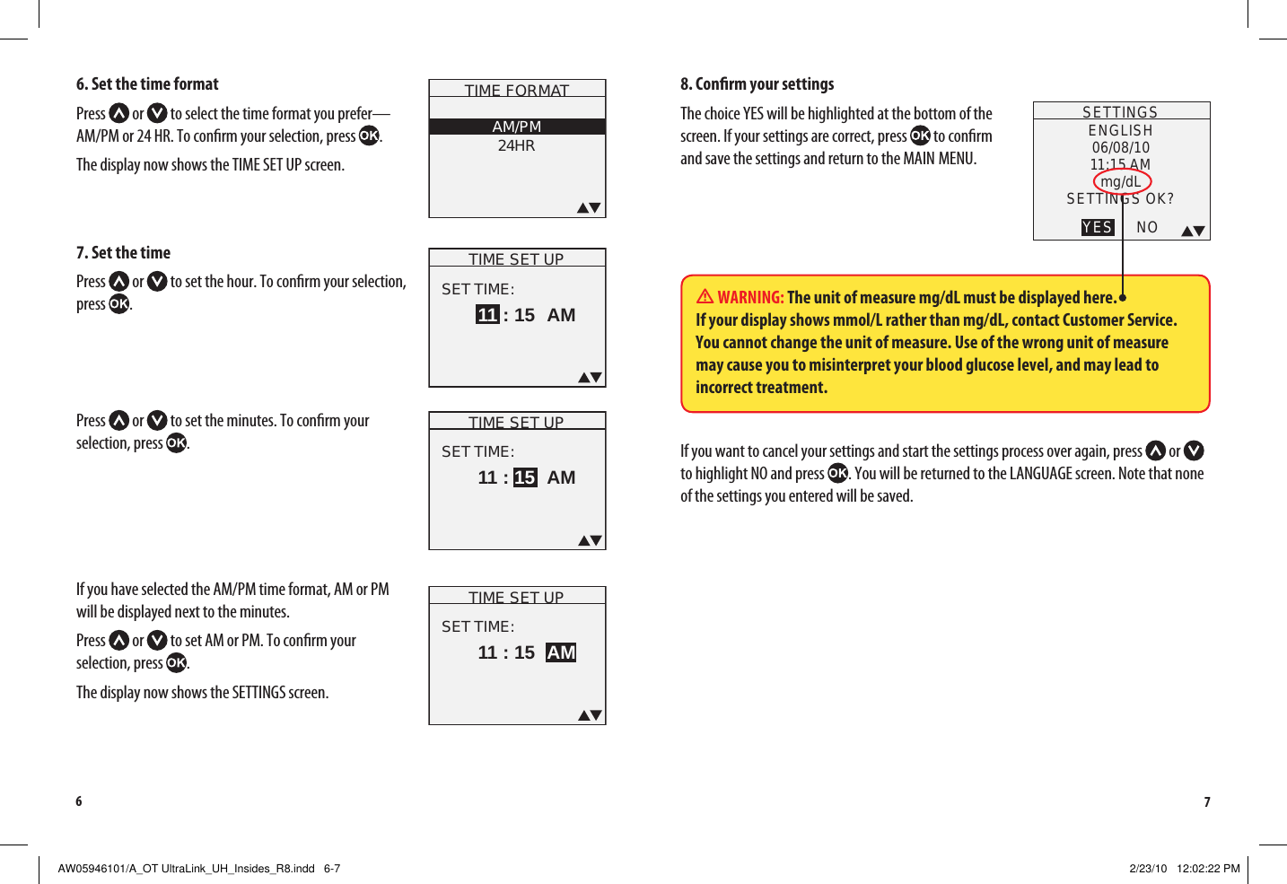 Page 7 of LifeScan B OneTouch UltraLink Blood Glucose Meter User Manual Manual