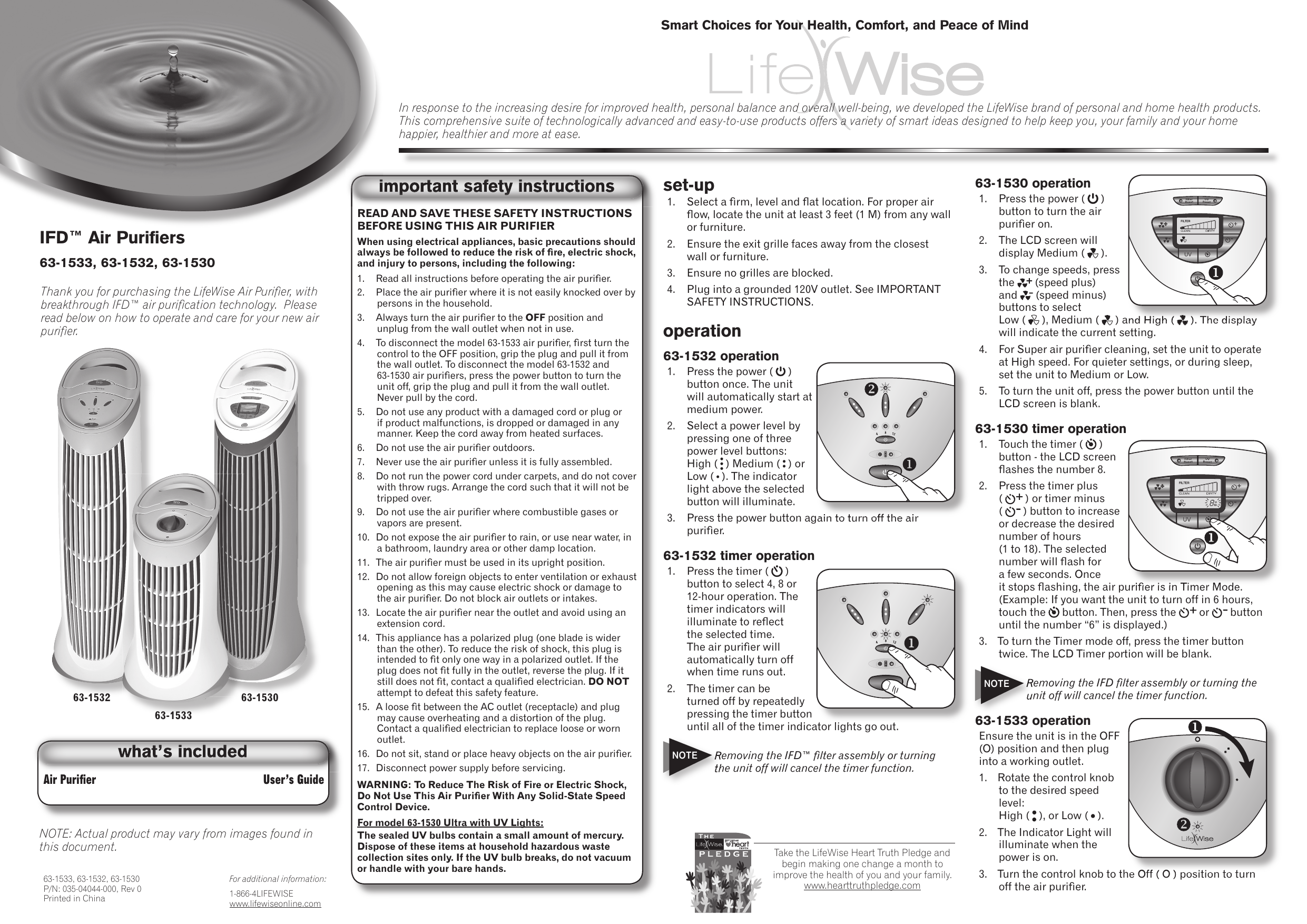 Page 1 of 2 - LifeWise 63-1530 IFD_LifeWise_OM_10-21-04 User Manual  To The 38aa2d9d-146d-43e8-8674-204118baf0f7