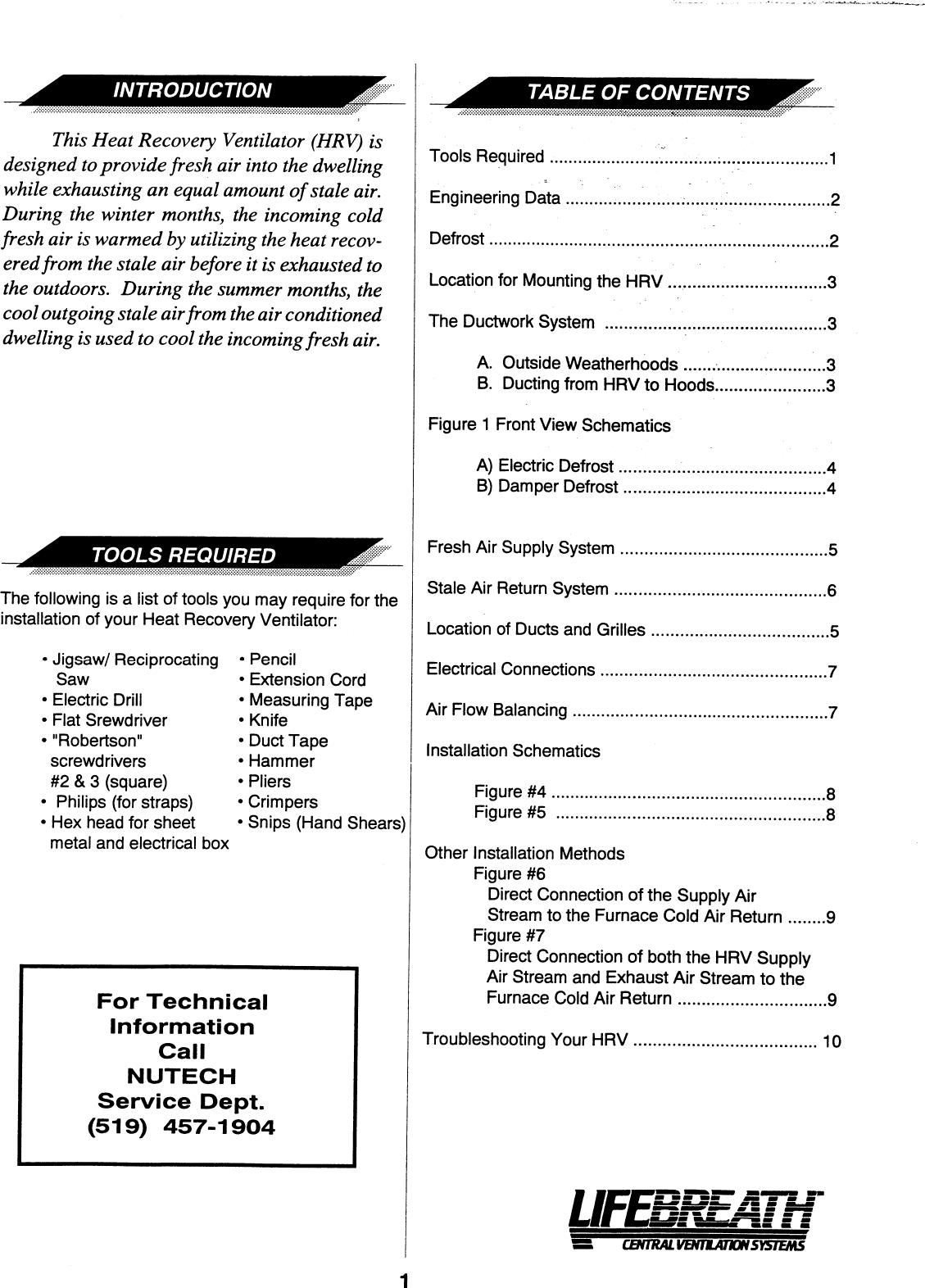 Page 2 of 12 - Lifebreath Lifebreath-150Max-Users-Manual-  Lifebreath-150max-users-manual