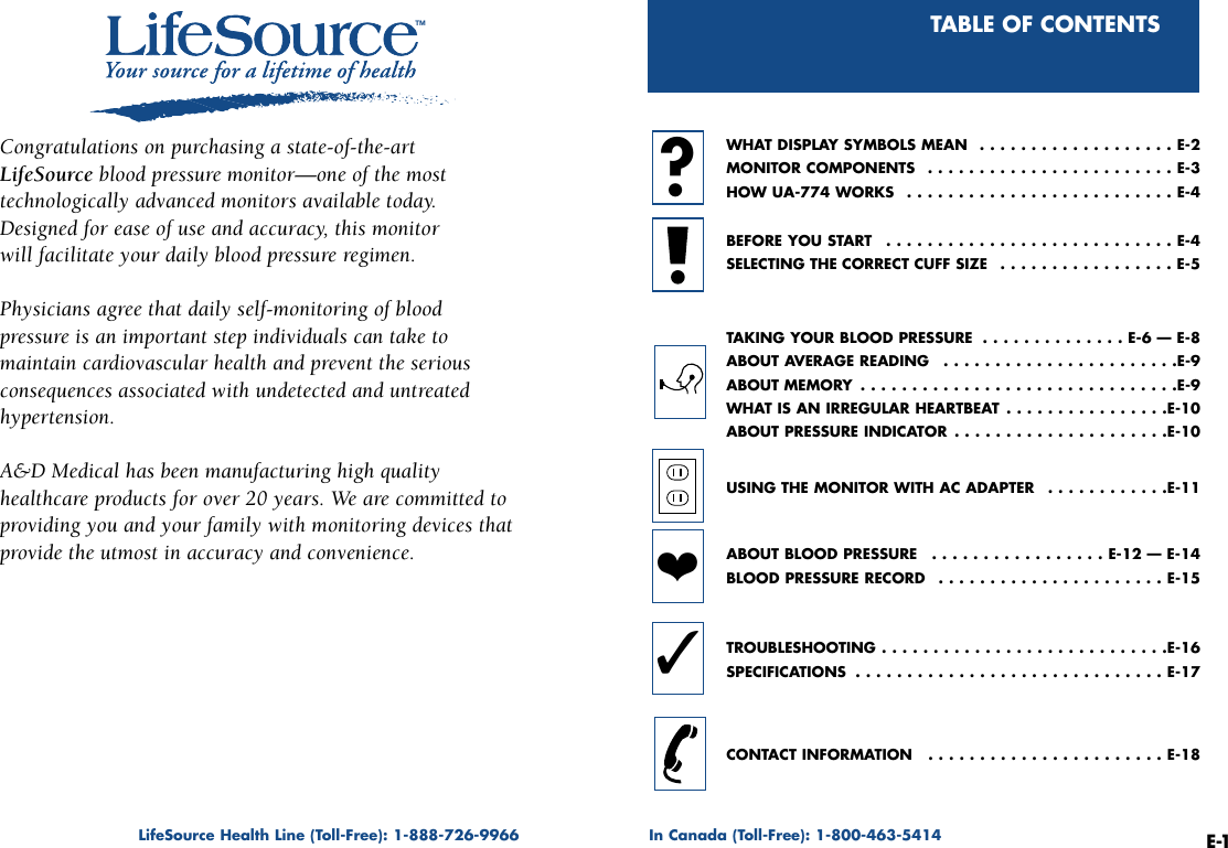 Page 2 of 11 - Lifesource Lifesource-Ua-774-Users-Manual- Pages From UA_774composite  Lifesource-ua-774-users-manual