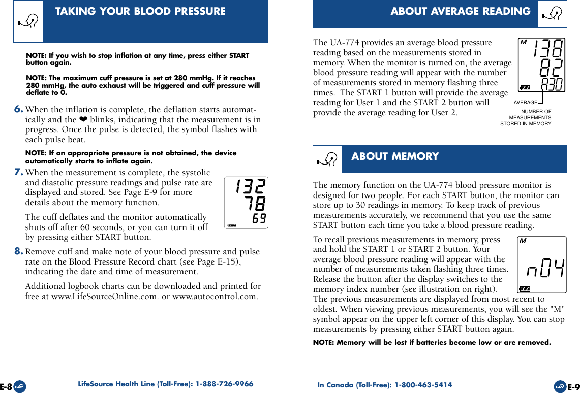 Page 6 of 11 - Lifesource Lifesource-Ua-774-Users-Manual- Pages From UA_774composite  Lifesource-ua-774-users-manual