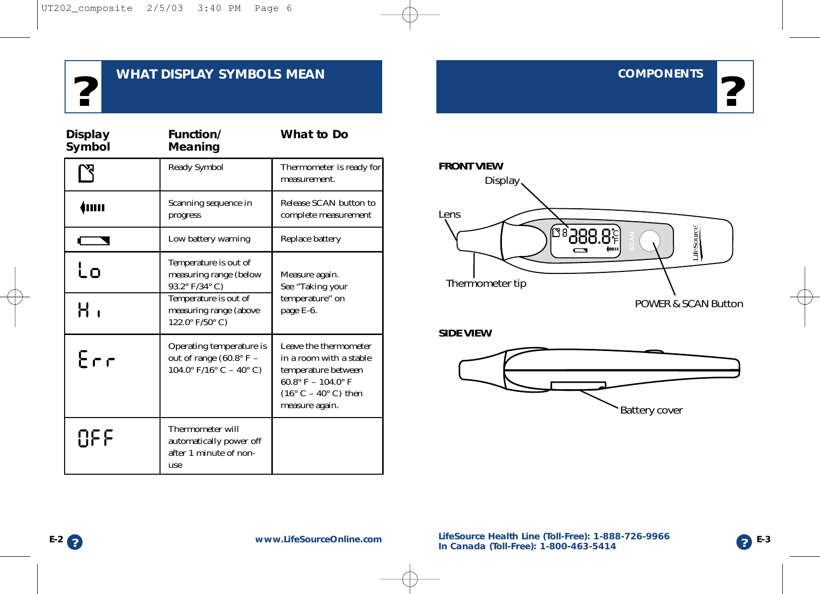 Page 4 of 9 - Lifesource Lifesource-Ut-202-Users-Manual-  Lifesource-ut-202-users-manual