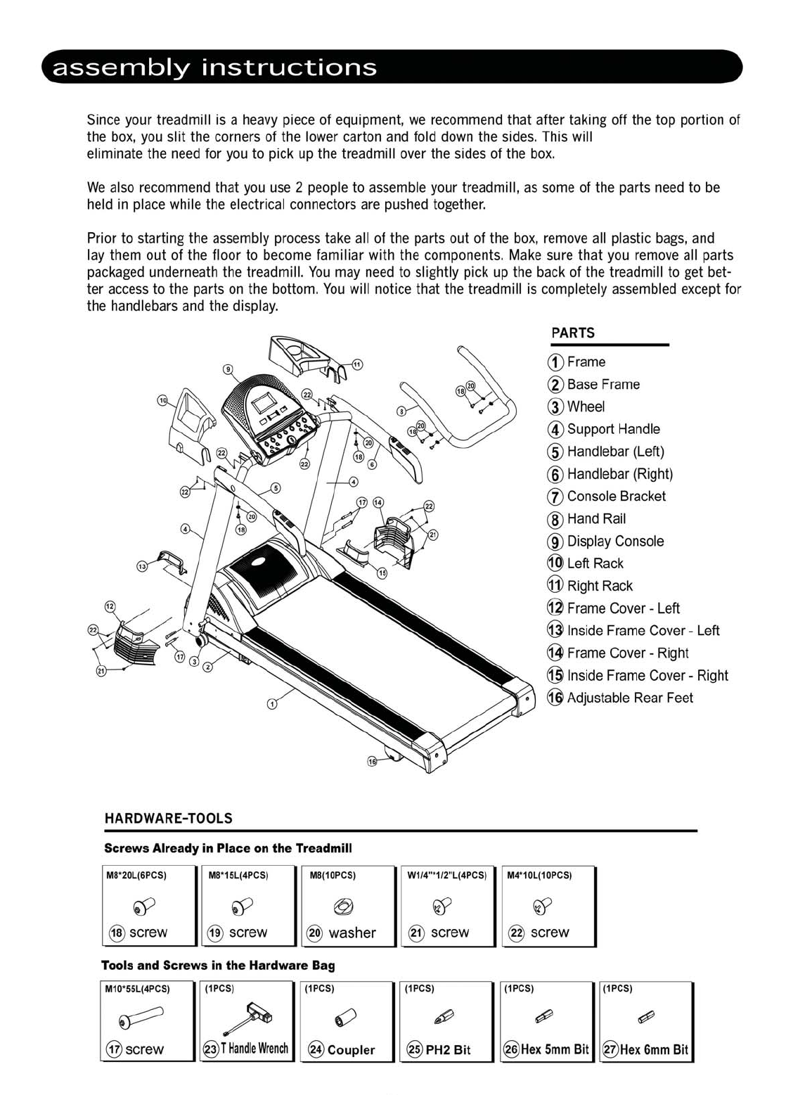 Lifespan Rw7000 Exercise Equipment Owner's Manual