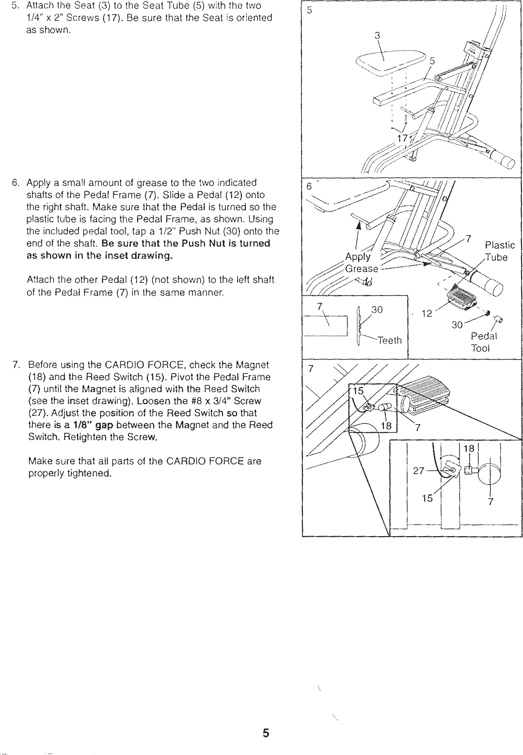 Page 5 of 12 - Lifestyler 831287421 User Manual  CARDIO FORCE - Manuals And Guides 1309381L