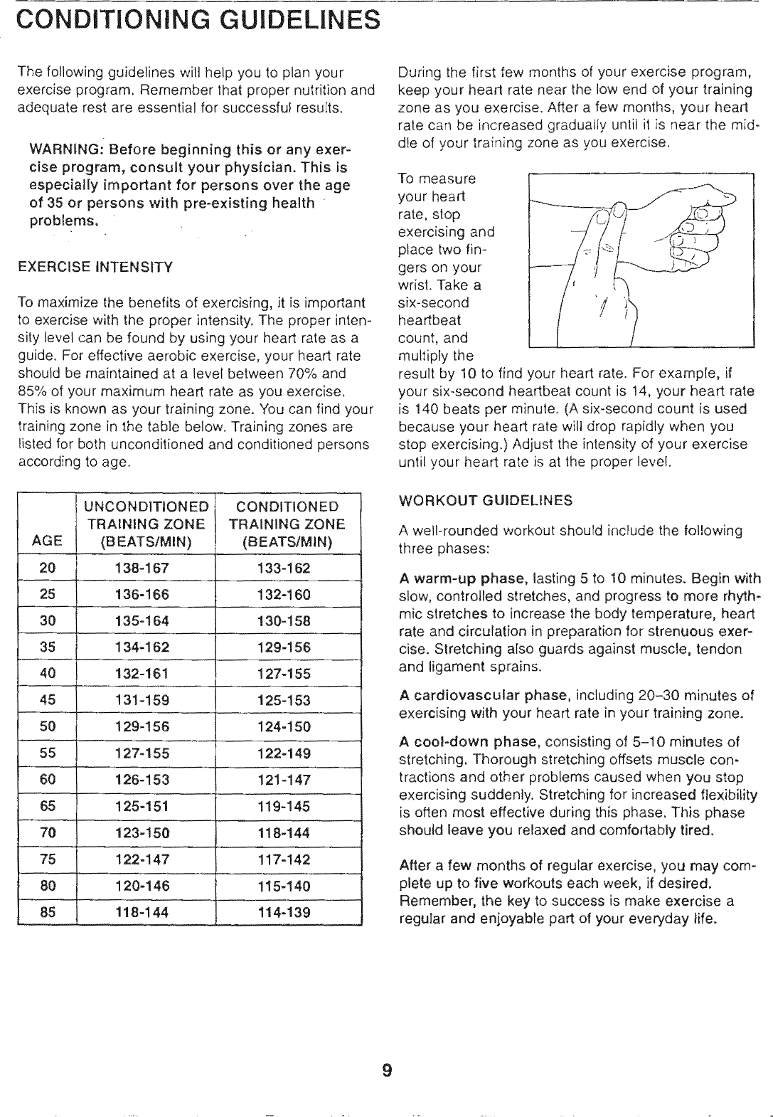 Page 9 of 12 - Lifestyler 831287421 User Manual  CARDIO FORCE - Manuals And Guides 1309381L