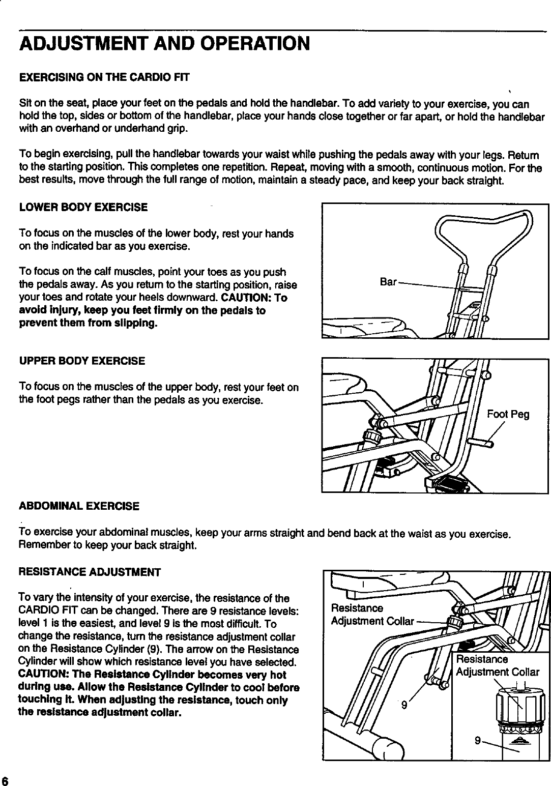 Page 6 of 12 - Lifestyler 831287624 User Manual  CARDIO FIT - Manuals And Guides 99020187