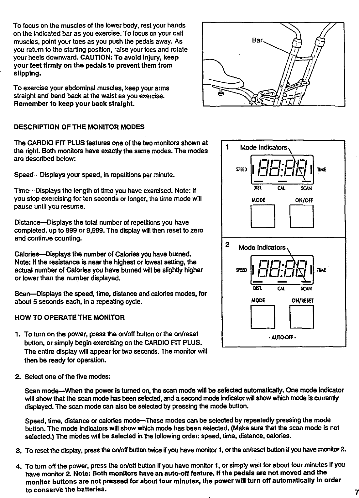 Page 7 of 12 - Lifestyler 831287726 User Manual  CARDIO FIT PLUS - Manuals And Guides 99020135