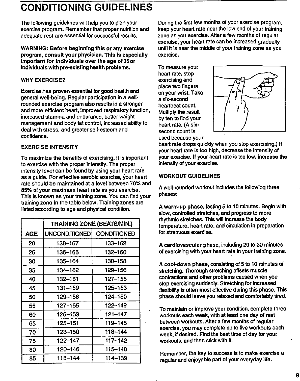 Page 9 of 12 - Lifestyler 831287726 User Manual  CARDIO FIT PLUS - Manuals And Guides 99020135