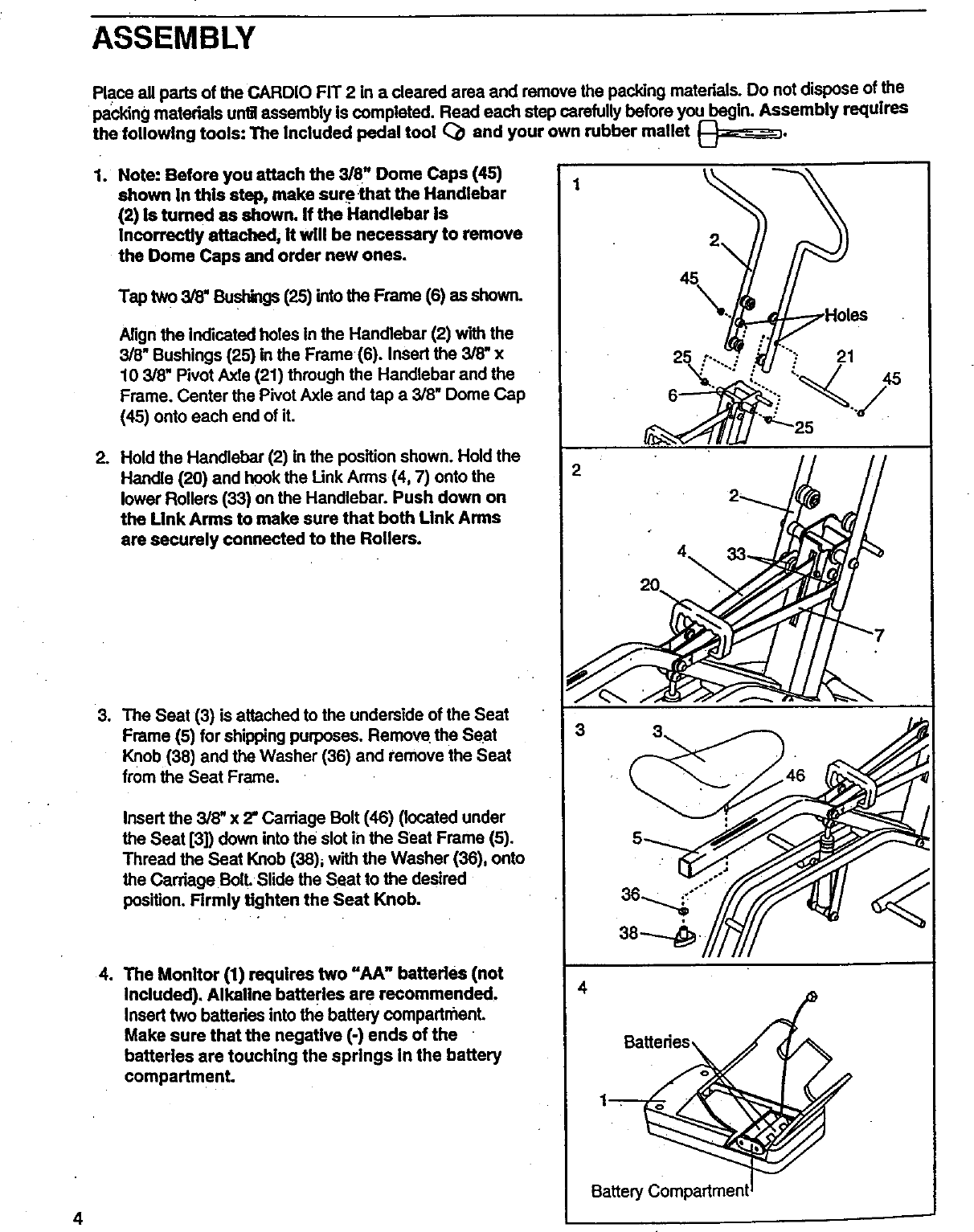 Page 4 of 12 - Lifestyler 831287730 User Manual  CARDIO FIT 2 - Manuals And Guides 99020069