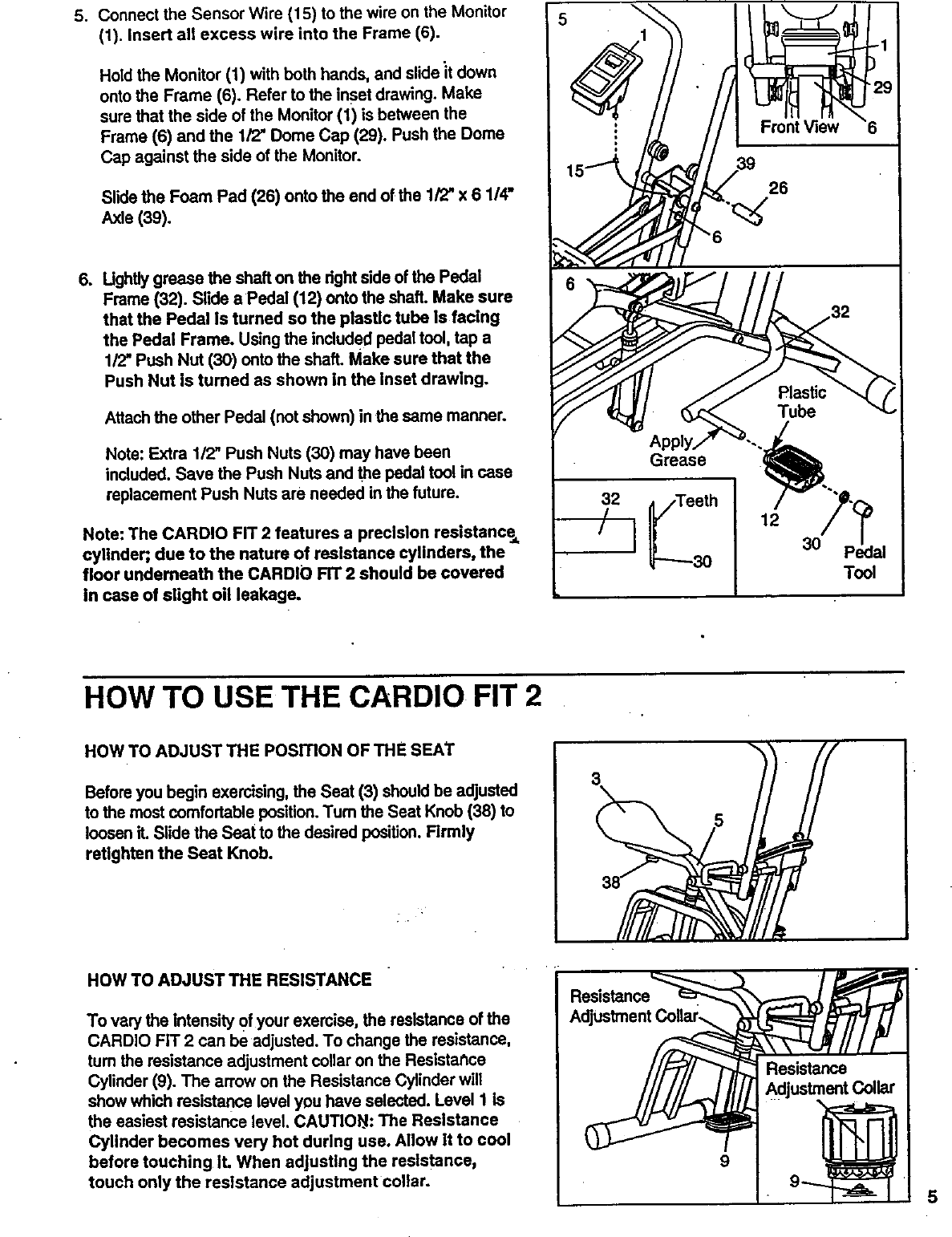 Page 5 of 12 - Lifestyler 831287730 User Manual  CARDIO FIT 2 - Manuals And Guides 99020069