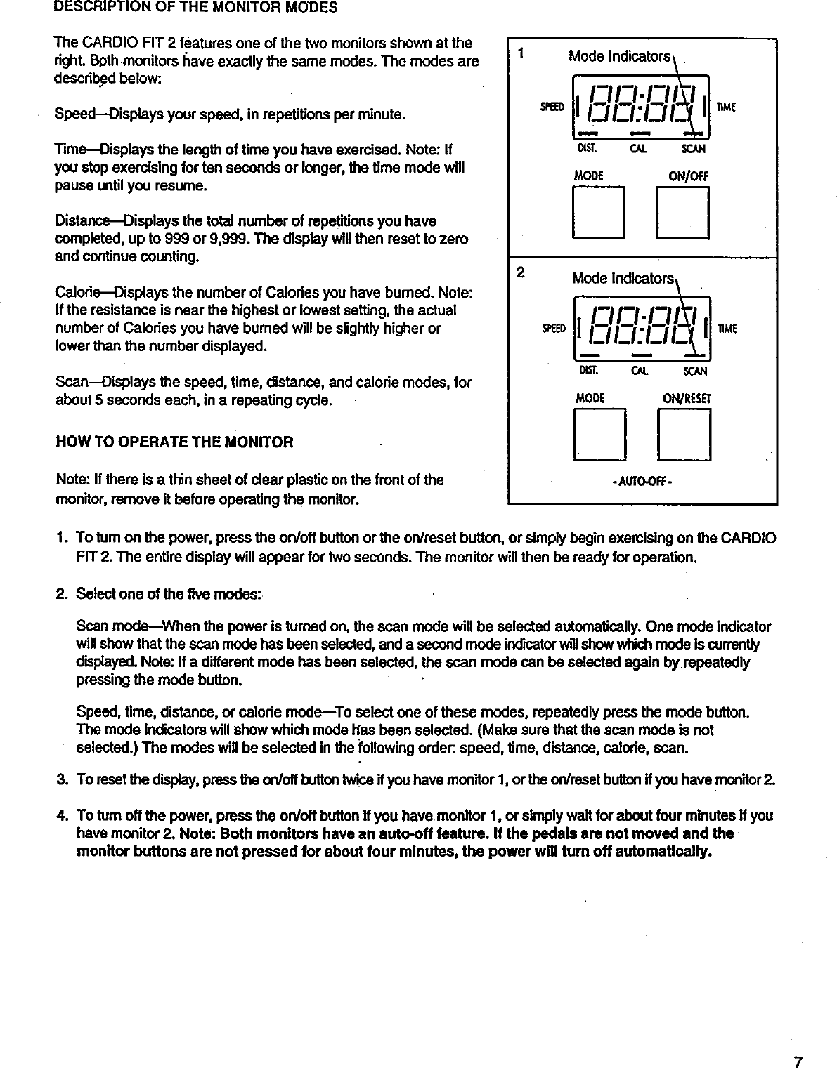 Page 7 of 12 - Lifestyler 831287730 User Manual  CARDIO FIT 2 - Manuals And Guides 99020069