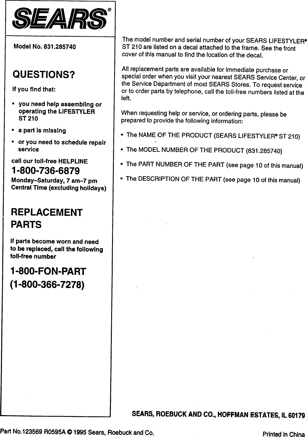 Page 12 of 12 - Lifestyler Lifestyler-285740-Owners-Manual