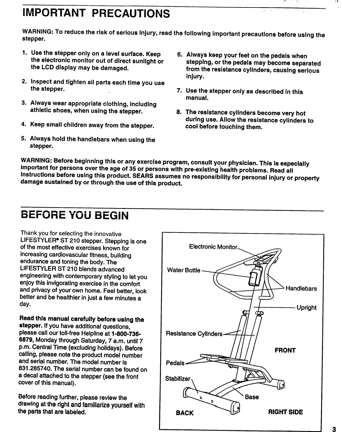 Page 3 of 12 - Lifestyler Lifestyler-285740-Owners-Manual