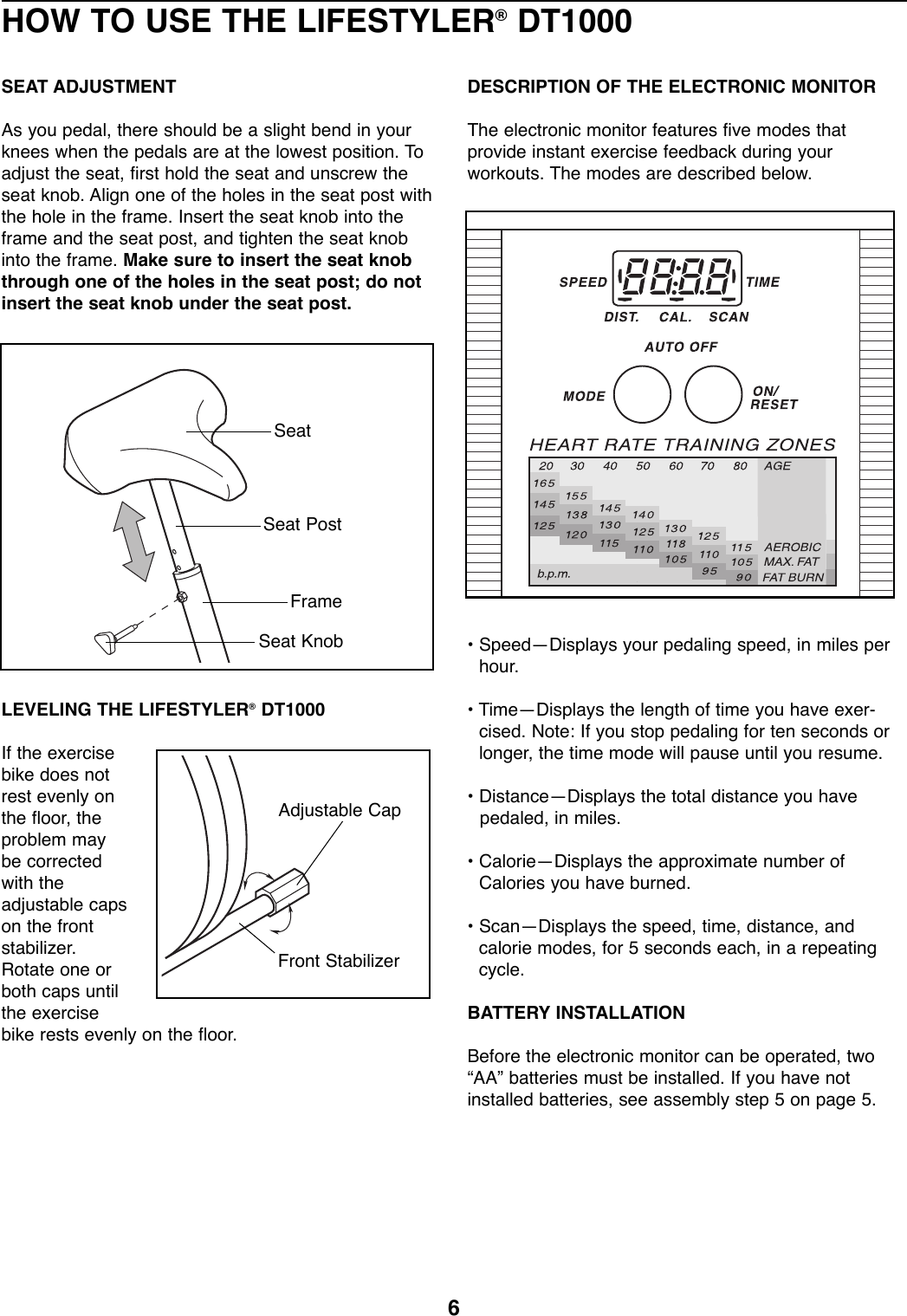Page 6 of 12 - Lifestyler Lifestyler-288262-Owners-Manual *288262-144375