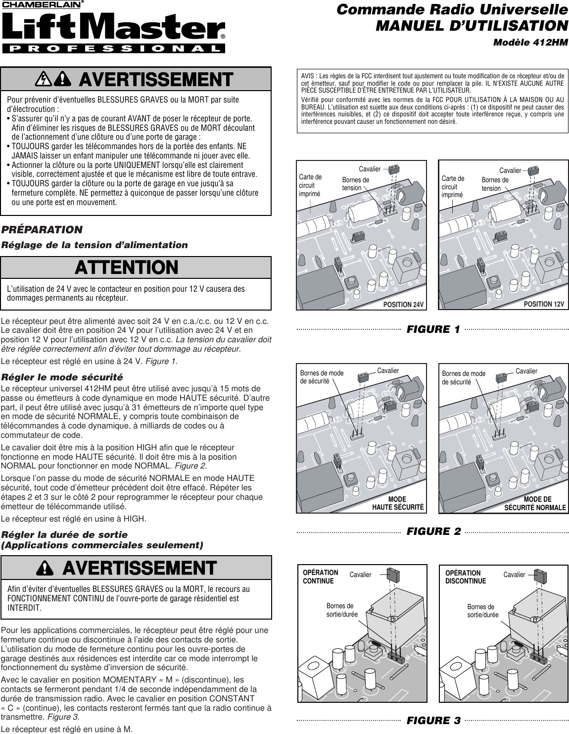 Page 3 of 4 - Liftmaster Liftmaster-Automobile-Parts-412Hm-Users-Manual- RAD MANUAL 412HM  Liftmaster-automobile-parts-412hm-users-manual