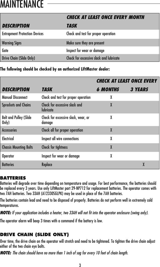 Page 4 of 8 - Liftmaster Liftmaster-Csl24V-Owners-Manual USER GUIDE CSL24V CSL24VH CSW24V CSW24VH