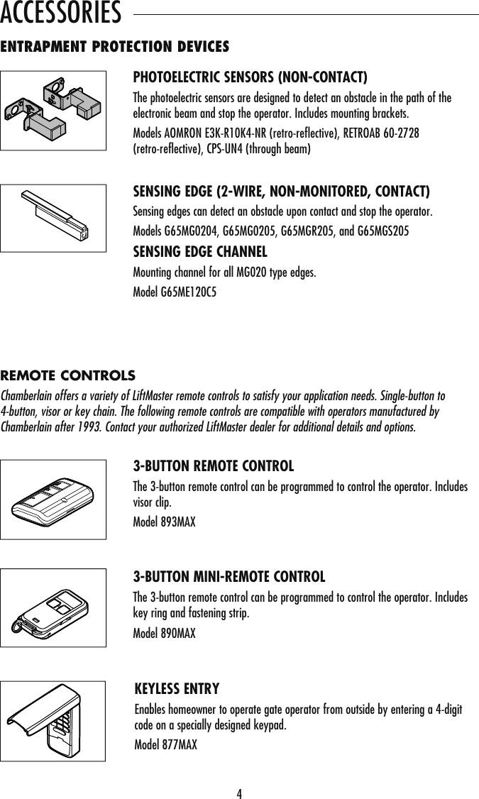 Page 5 of 8 - Liftmaster Liftmaster-Csl24V-Owners-Manual USER GUIDE CSL24V CSL24VH CSW24V CSW24VH