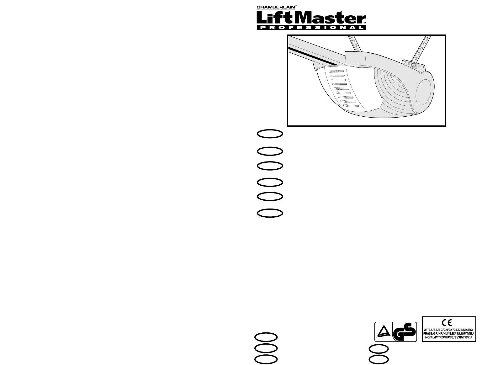 Liftmaster Garage Door Opener 1000a Users Manual