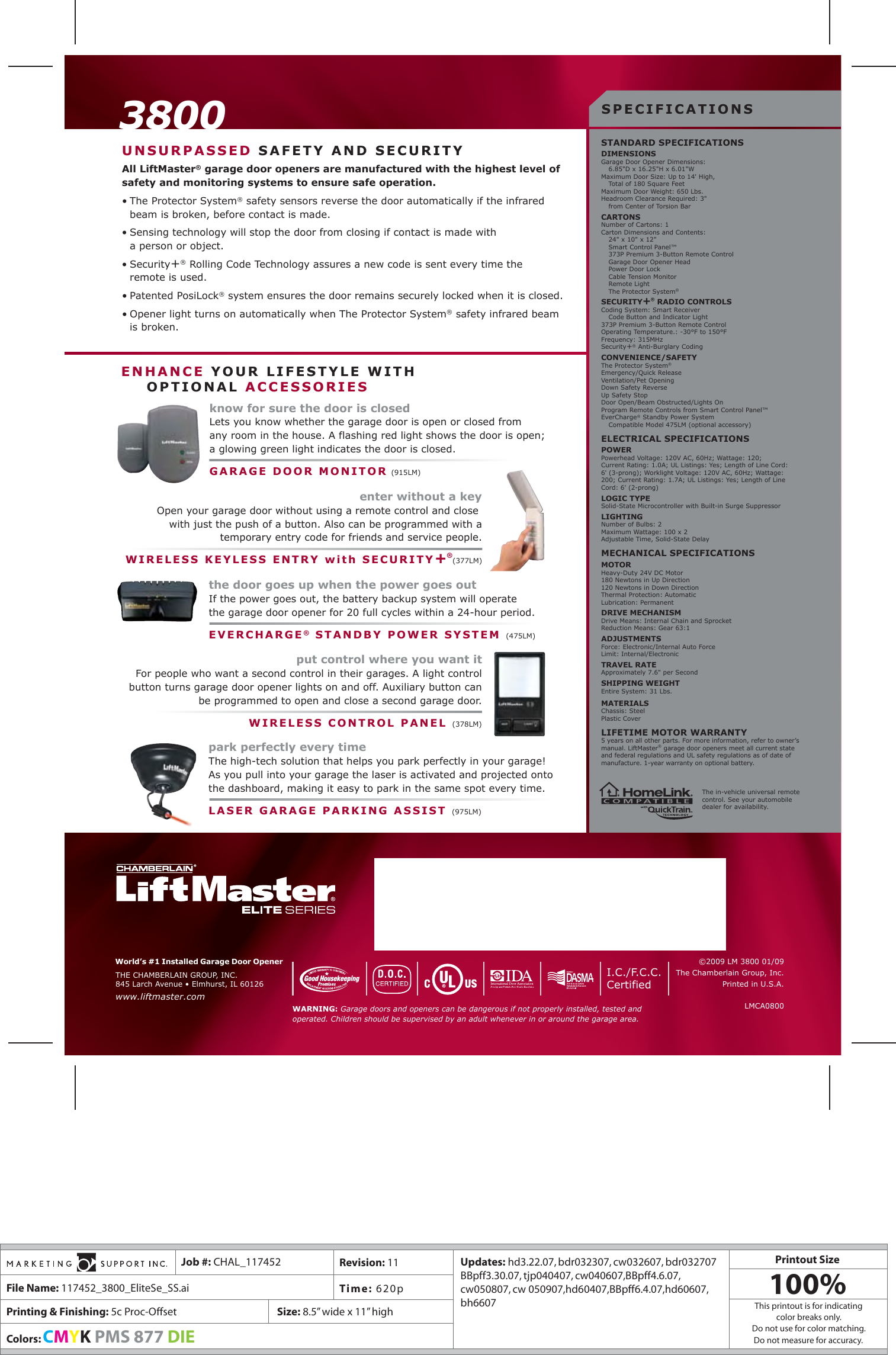 Liftmaster Garage Door Opener 3800 Users Manual 3800 Elitese Ss