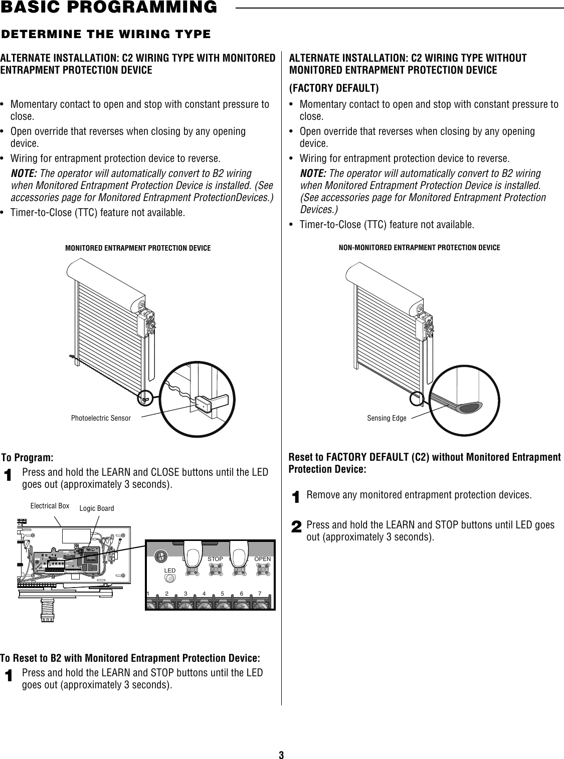 Page 3 of 12 - Liftmaster Liftmaster-Mh-Owners-Manual User's Guide For Medium Dutty Commerical Operators S MT5011U, BMT5011U, MJ5011U, MGJ5011U, And MHS5011U