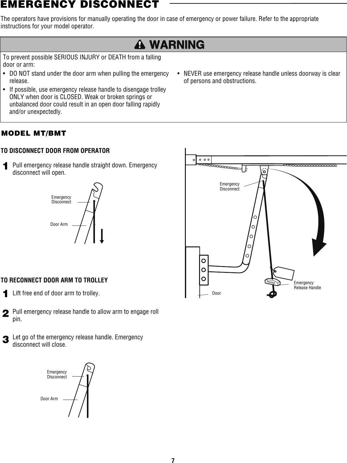 Page 7 of 12 - Liftmaster Liftmaster-Mh-Owners-Manual User's Guide For Medium Dutty Commerical Operators S MT5011U, BMT5011U, MJ5011U, MGJ5011U, And MHS5011U