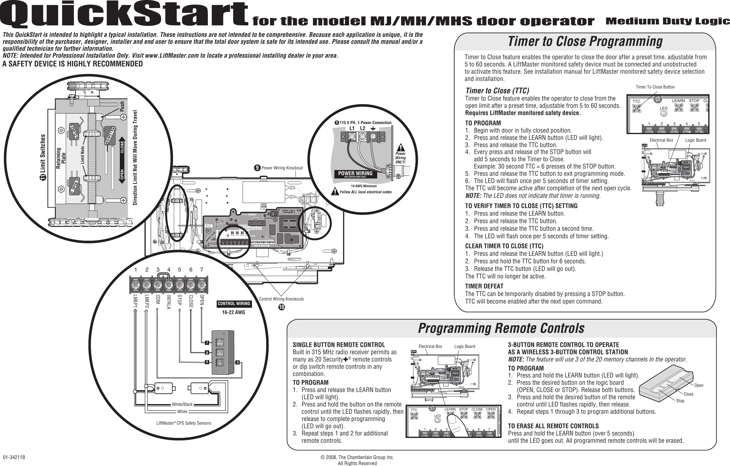 Page 2 of 2 - Liftmaster Liftmaster-Mj-Quick-Start-Guide 01-34211