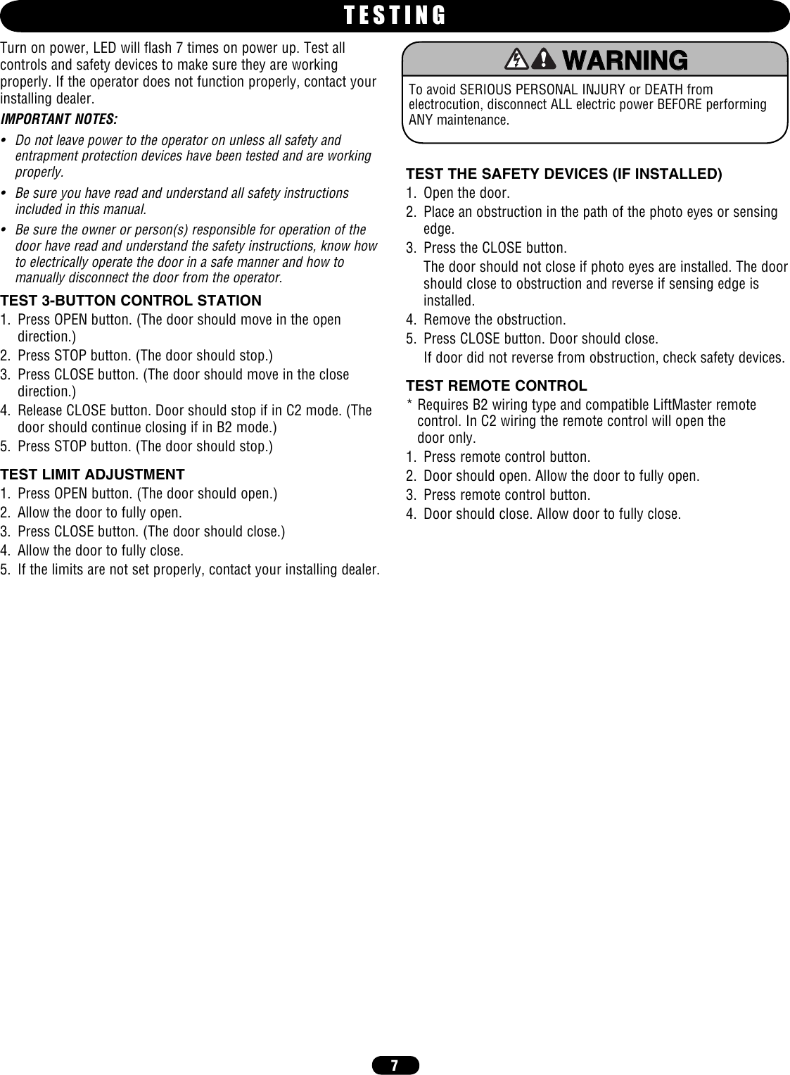 Page 7 of 12 - Liftmaster Liftmaster-Mt-Owners-Manual 01-34215