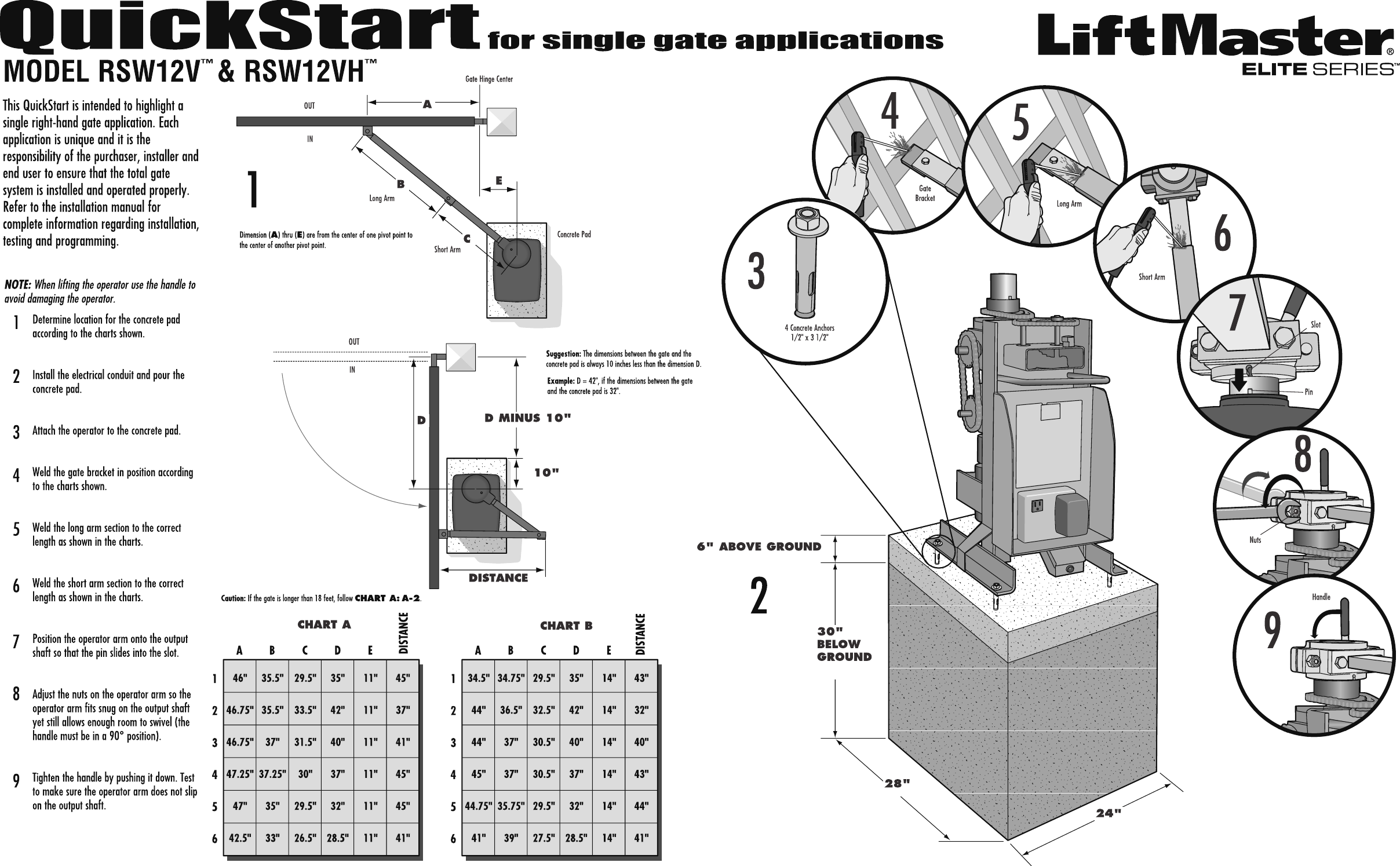 Page 1 of 2 - Liftmaster Liftmaster-Rsw12V-Quick-Start-Guide 01-35315