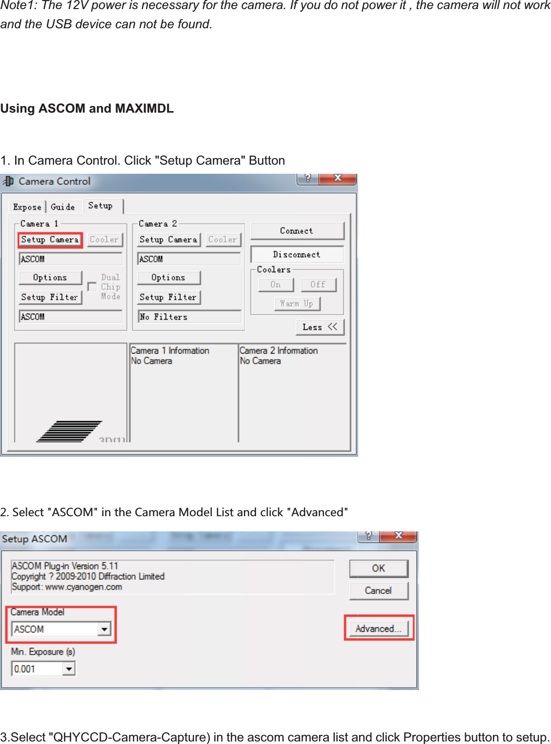NotandUsi1. In93.Ste1: The 12d the USB ing ASCOn Camera KRKIZ&apos;9)5elect &quot;QHY2V power idevice canM and MAControl.C53OTZNKYCCD-Camis necessan not be foAXIMDLClick &quot;Setup)GSKXG3mera-Captry for the cund. p Camera&quot;UJKR2OYZGTure) in the camera. If y ButtonTJIROIQ&apos;Jascom cayou do notJ\GTIKJmera list at power it , nd click Prthe camerroperties bra will not wutton to sework etup.