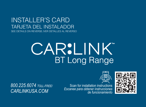 Page 7 of Light Wave Technology 3200 Connected, CarLink User Manual Owner Card Set