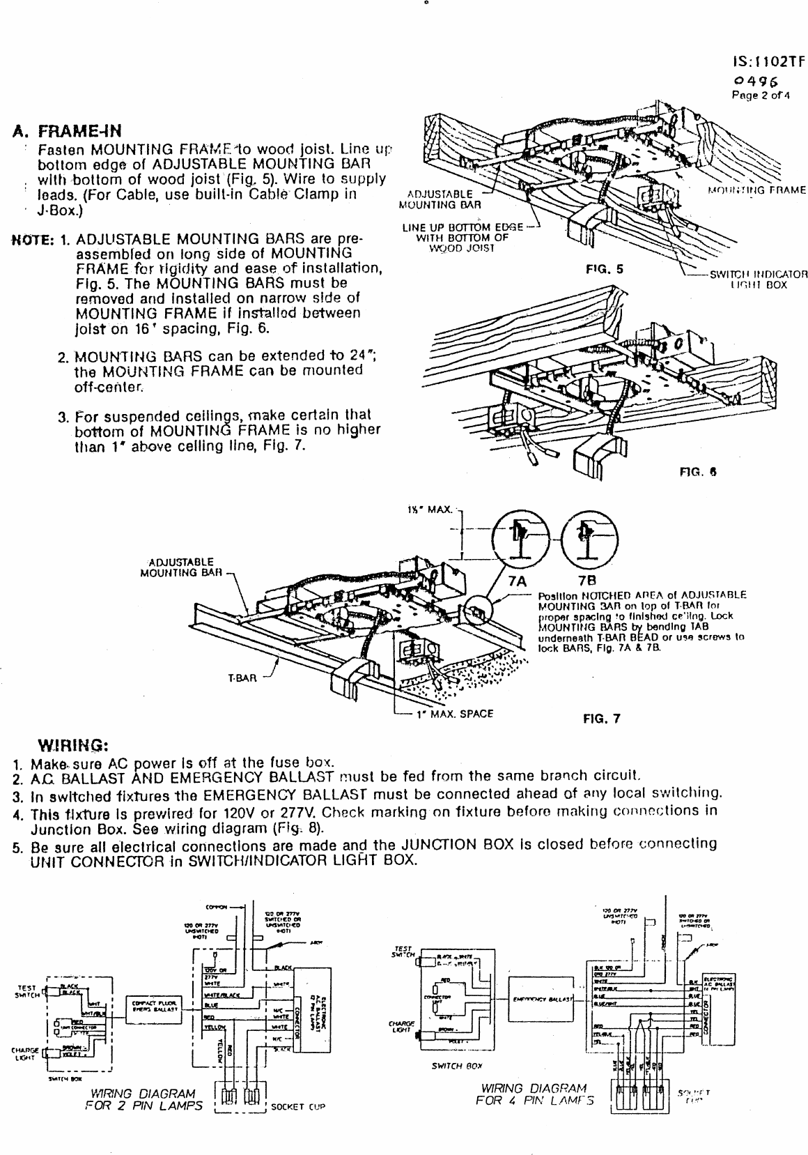 Page 2 of 4 - Lightolier Lightolier-1102Tf-Users-Manual- IS_1102TF  Lightolier-1102tf-users-manual